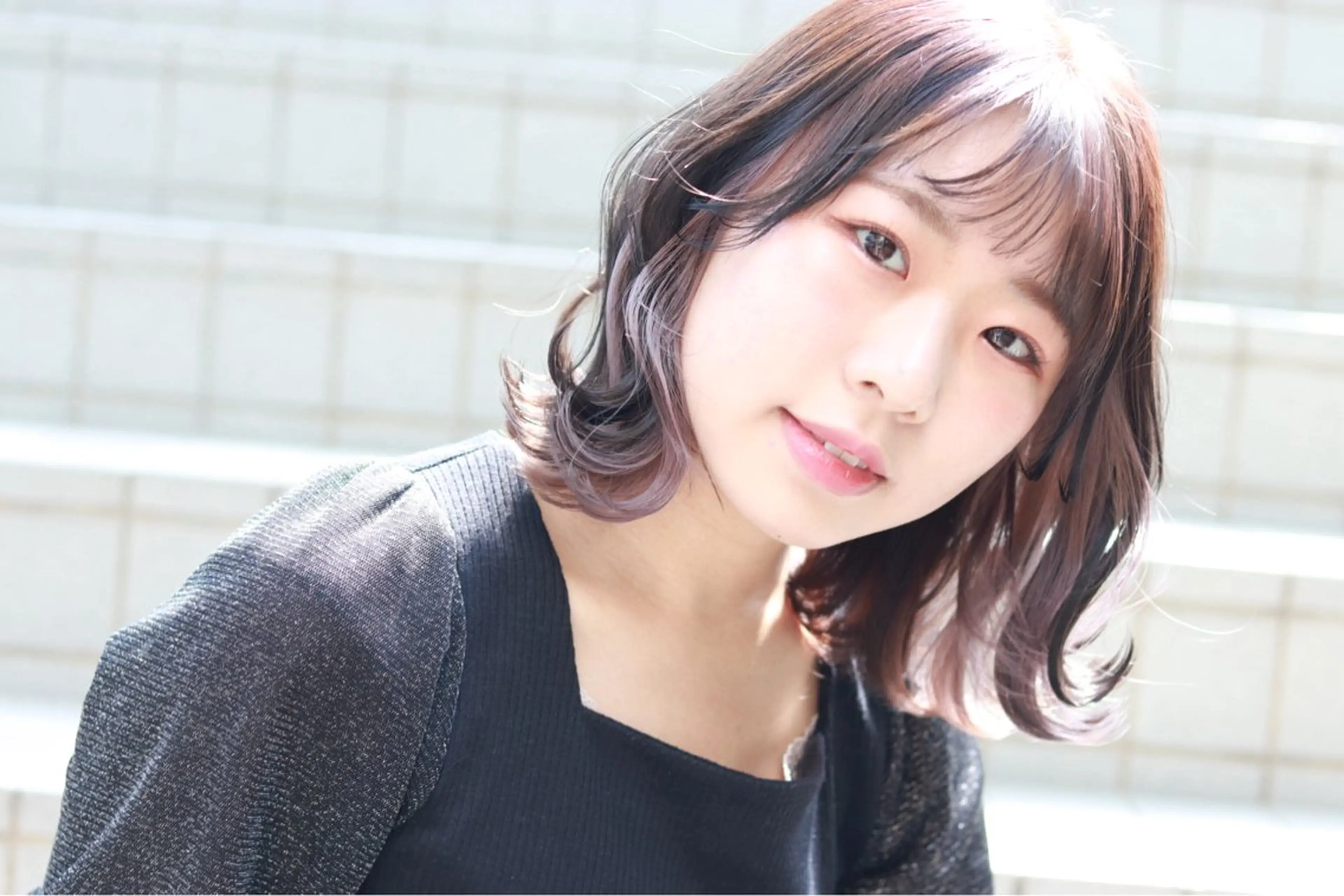 ミディアム ラベンダーベージュ 杉若 利彦のヘアスタイル