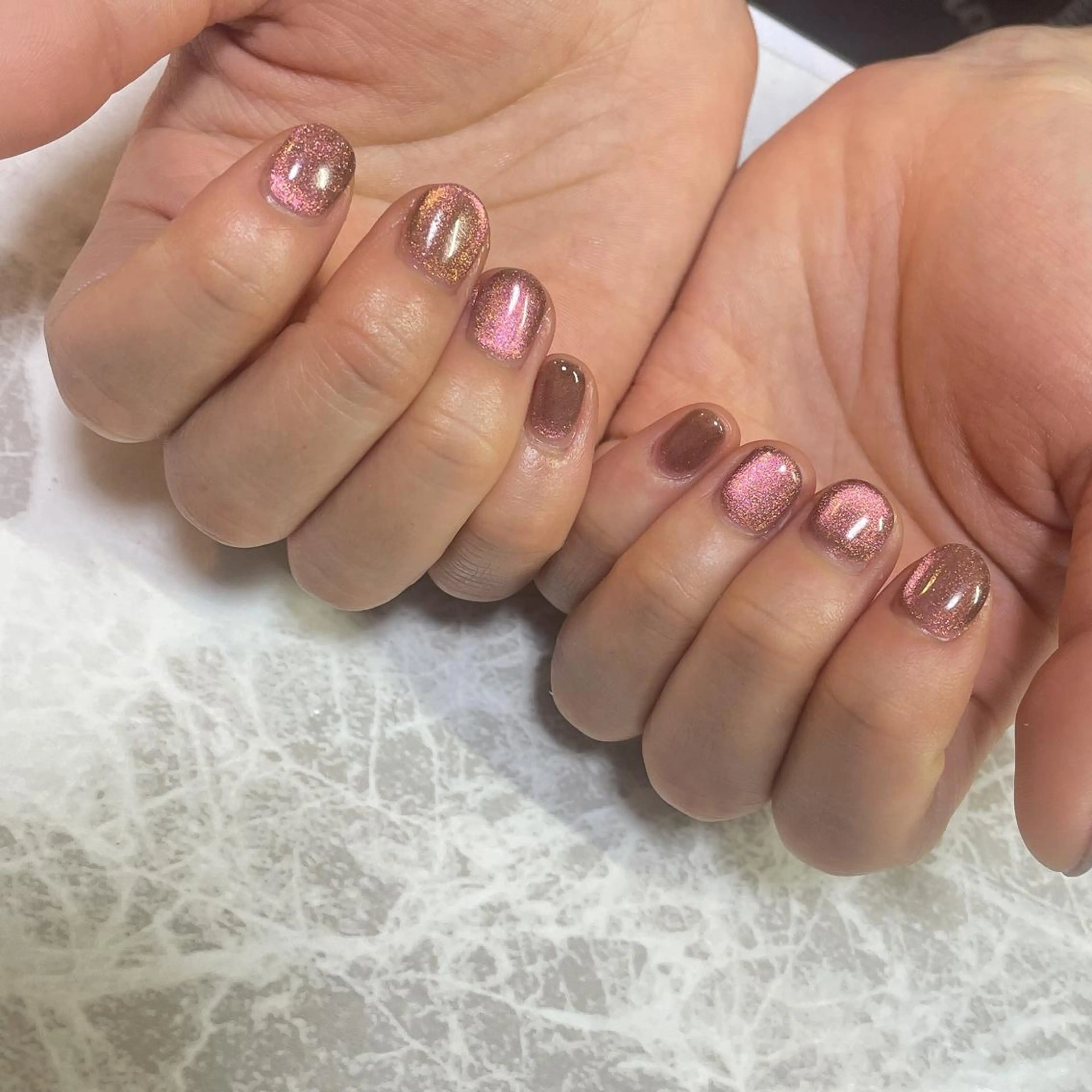 ネイル マグネットネイル ショートネイル ハンドネイル K's nail kotoeのネイルデザイン