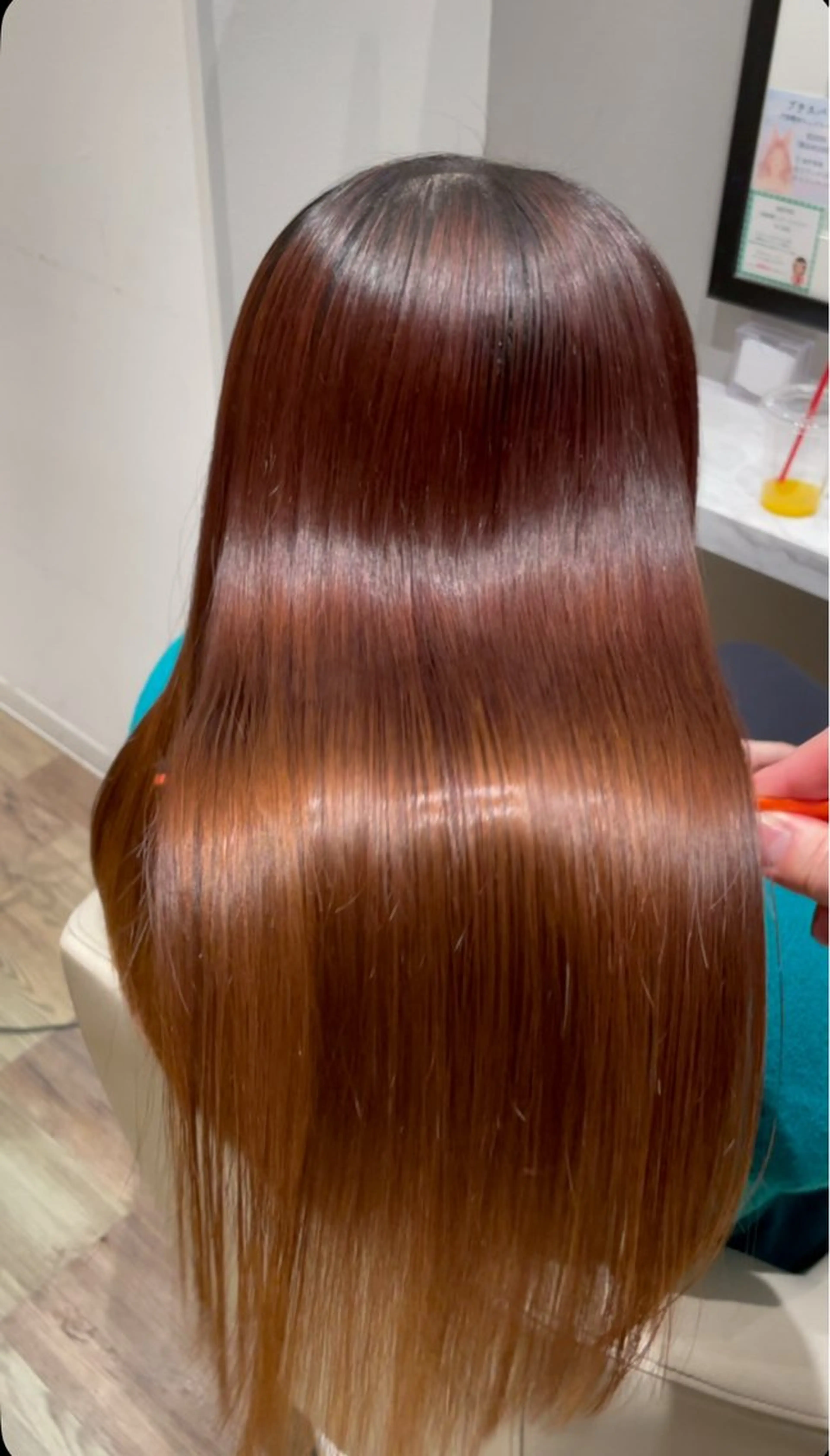 ロング パーマ カット 縮毛矯正 トリートメント k-twoたき✨艶感 カラー/美髪矯正のヘアスタイル