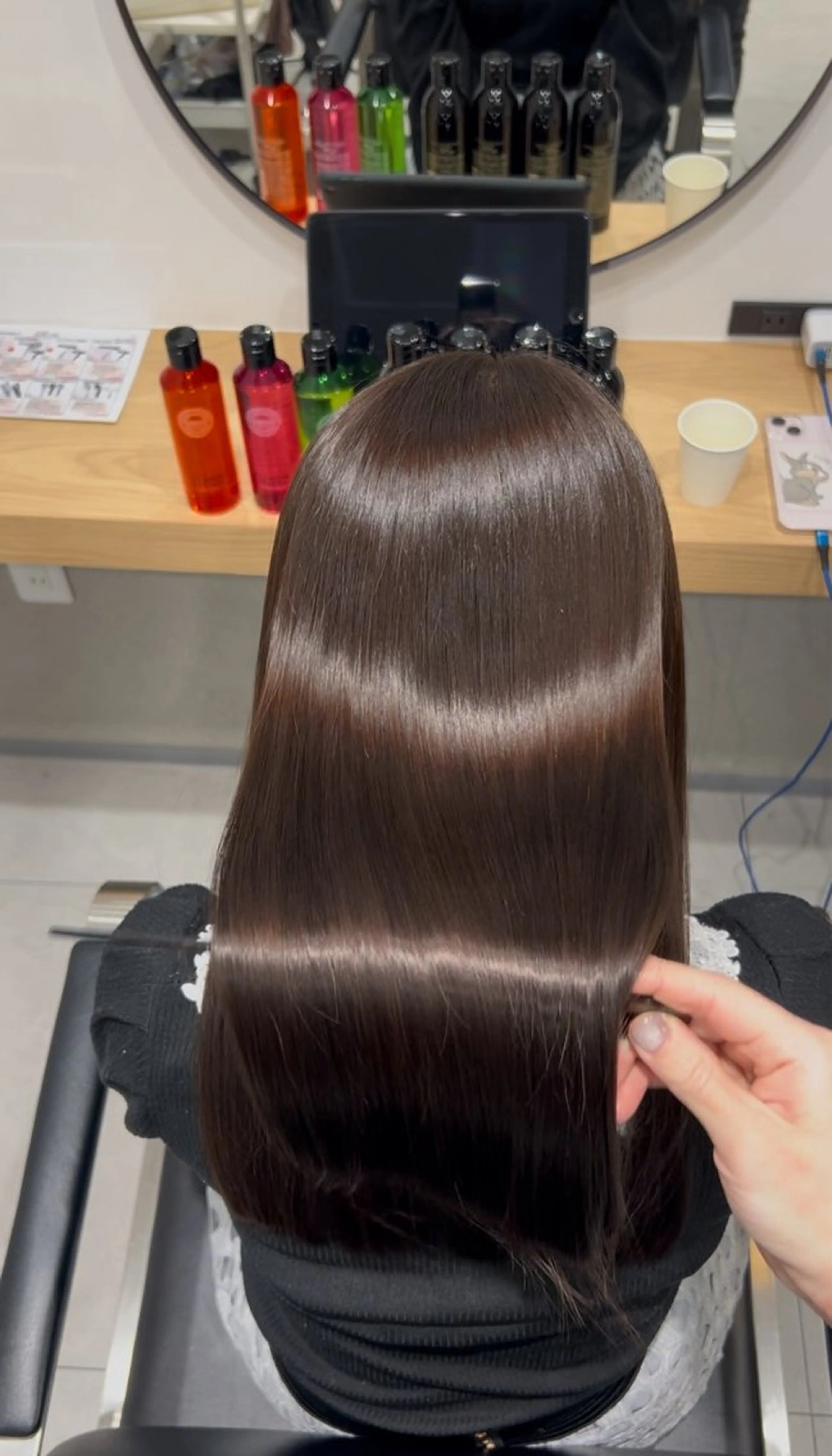 ロング カラー ベージュカラー 透明感カラー オリーブベージュ 福岡【髪質改善】 艶カラー/ MIHOのヘアスタイル