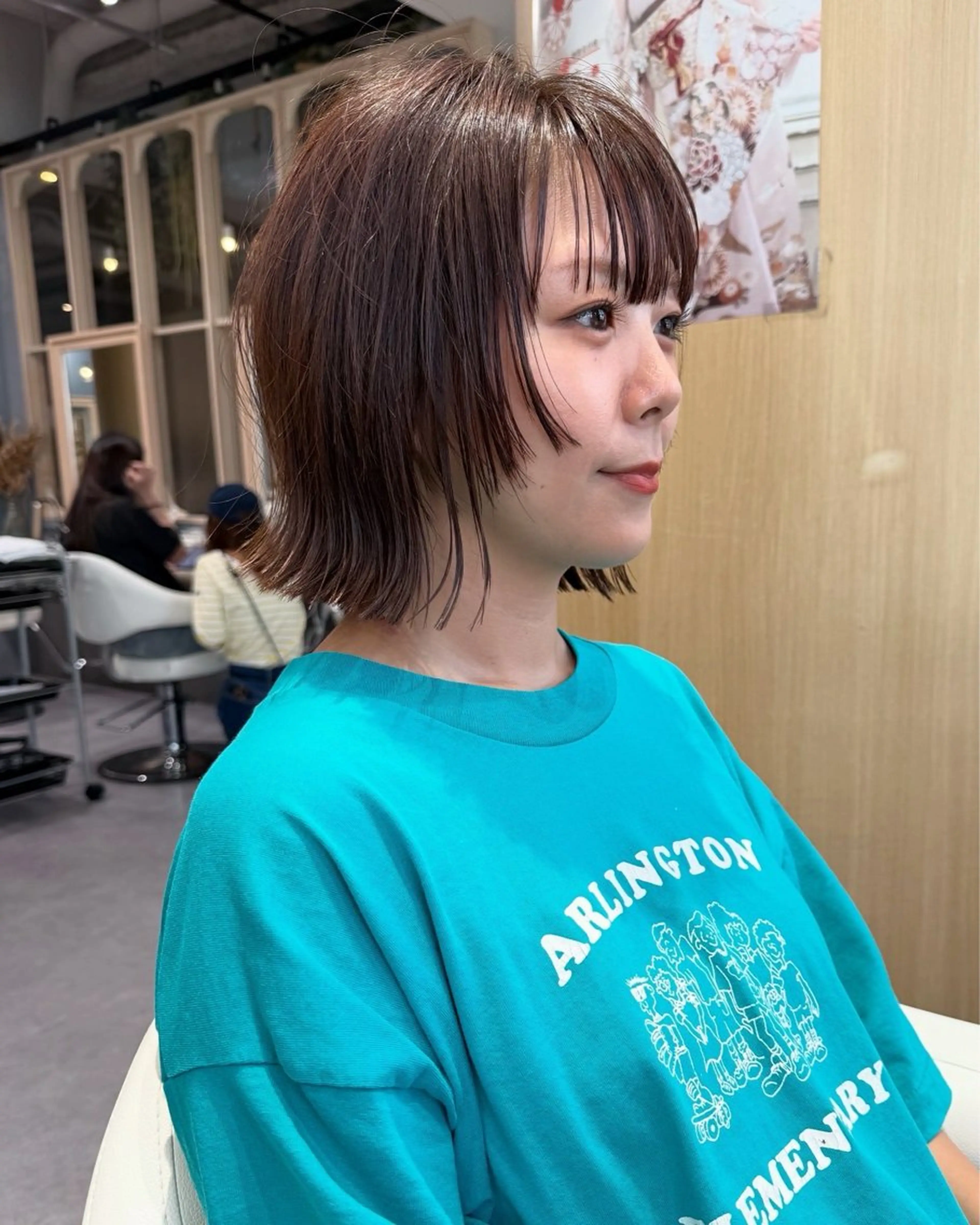 ショート カラー 顔まわりレイヤー レイヤーカット サカノ ユウキ /ショート/ボブのヘアスタイル