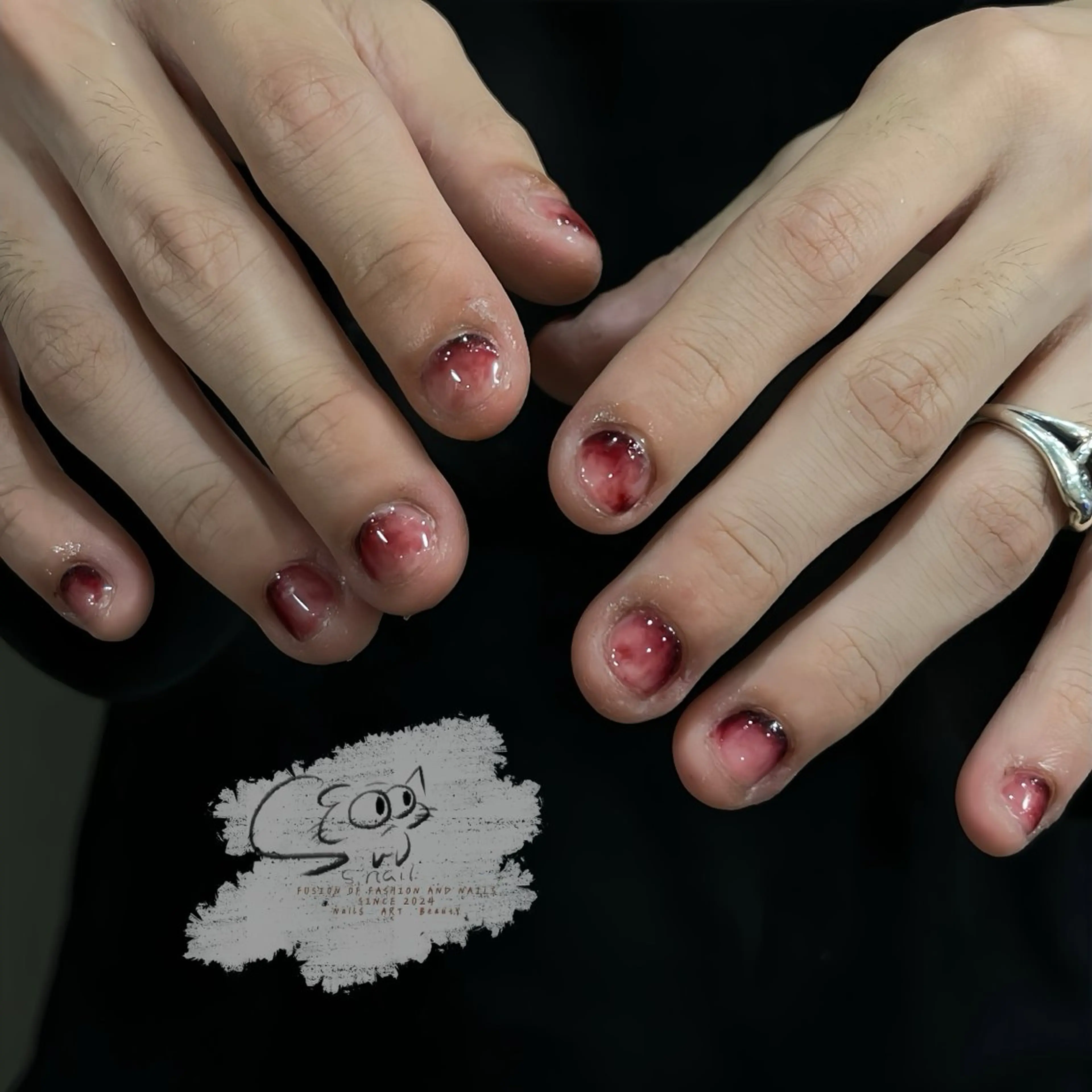 ネイル チークネイル フレンチネイル グラデーション マグネットネイル ワンカラーネイル S.nail _のネイルデザイン