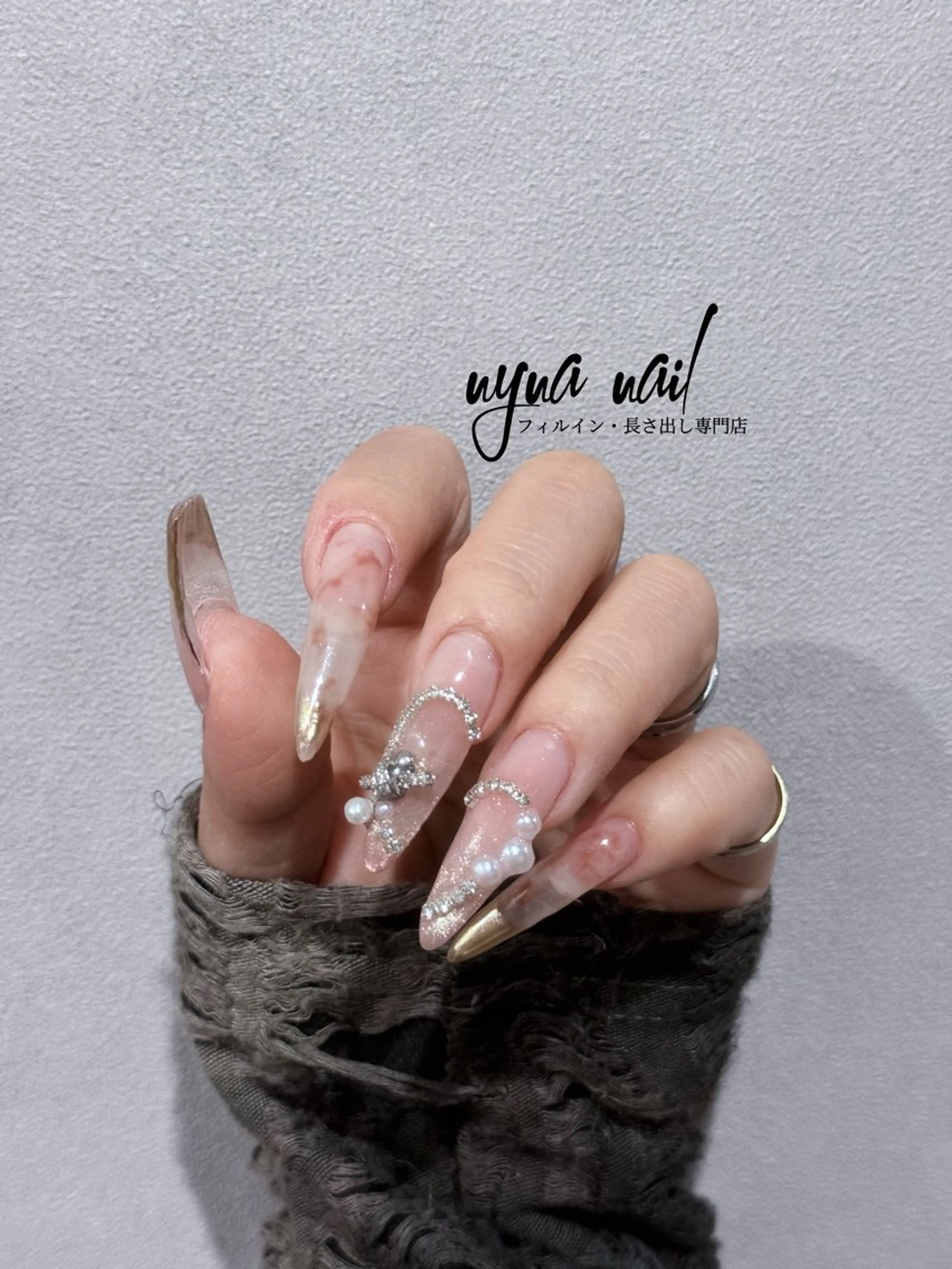 ネイル ハンドネイル 長さ出し専門 nynaのネイルデザイン