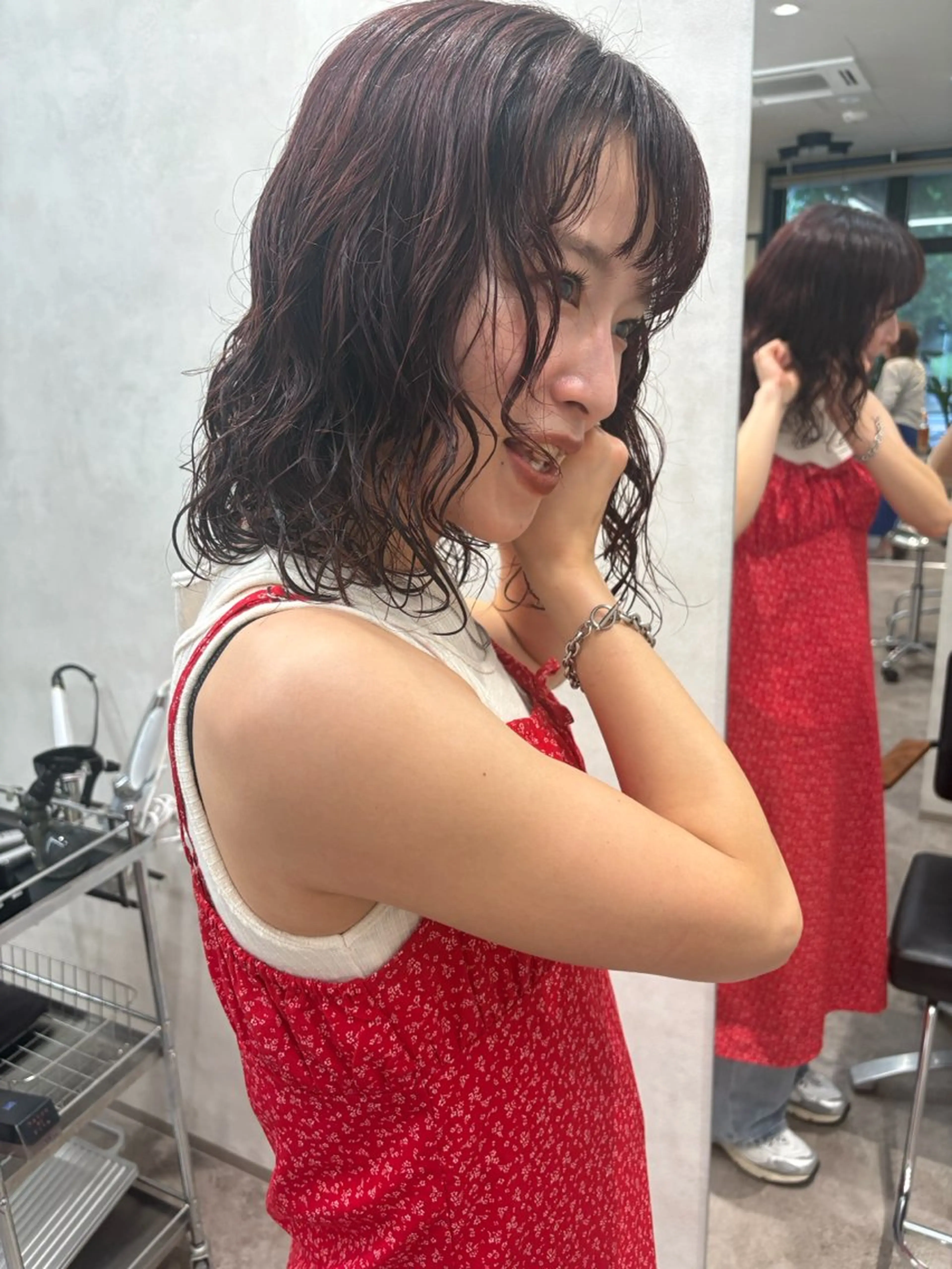 ミディアム パーマ 🍎玉寄 里帆 （タマヨセ リホ）のヘアスタイル