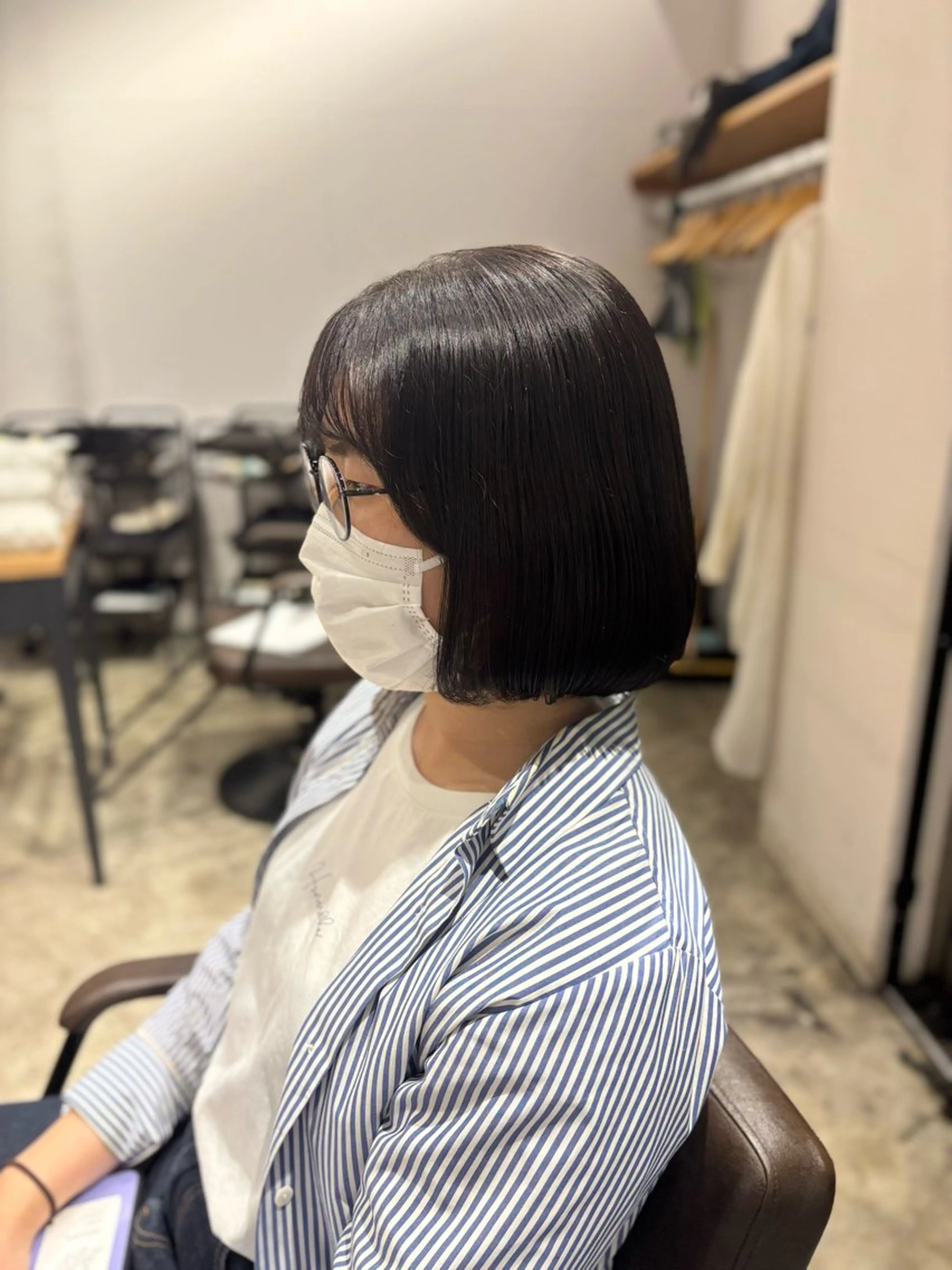 ミディアム ボブ はっとり ななせのヘアスタイル