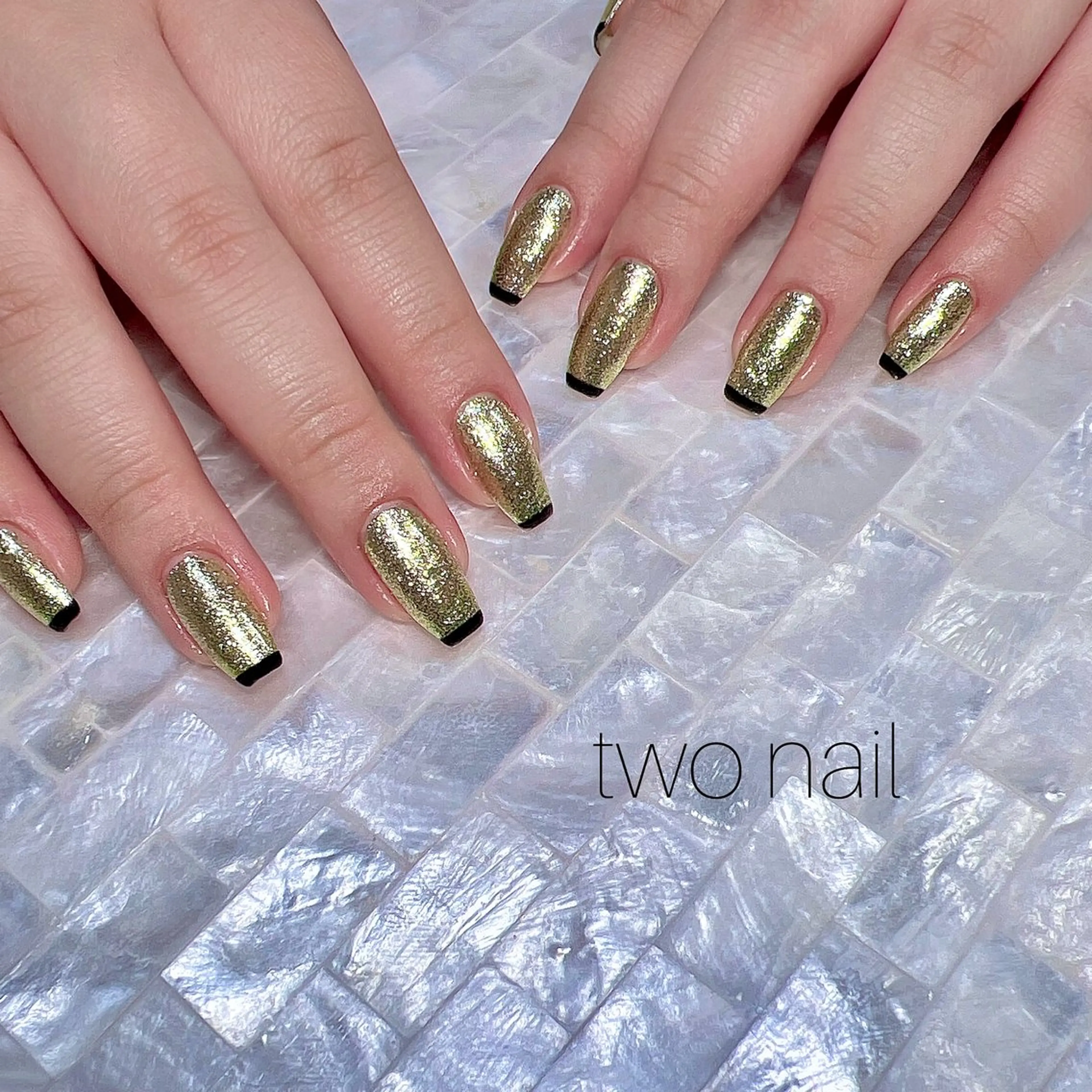 ネイル アートネイル ネイルチップ ホワイト ハンドネイル two nailのネイルデザイン