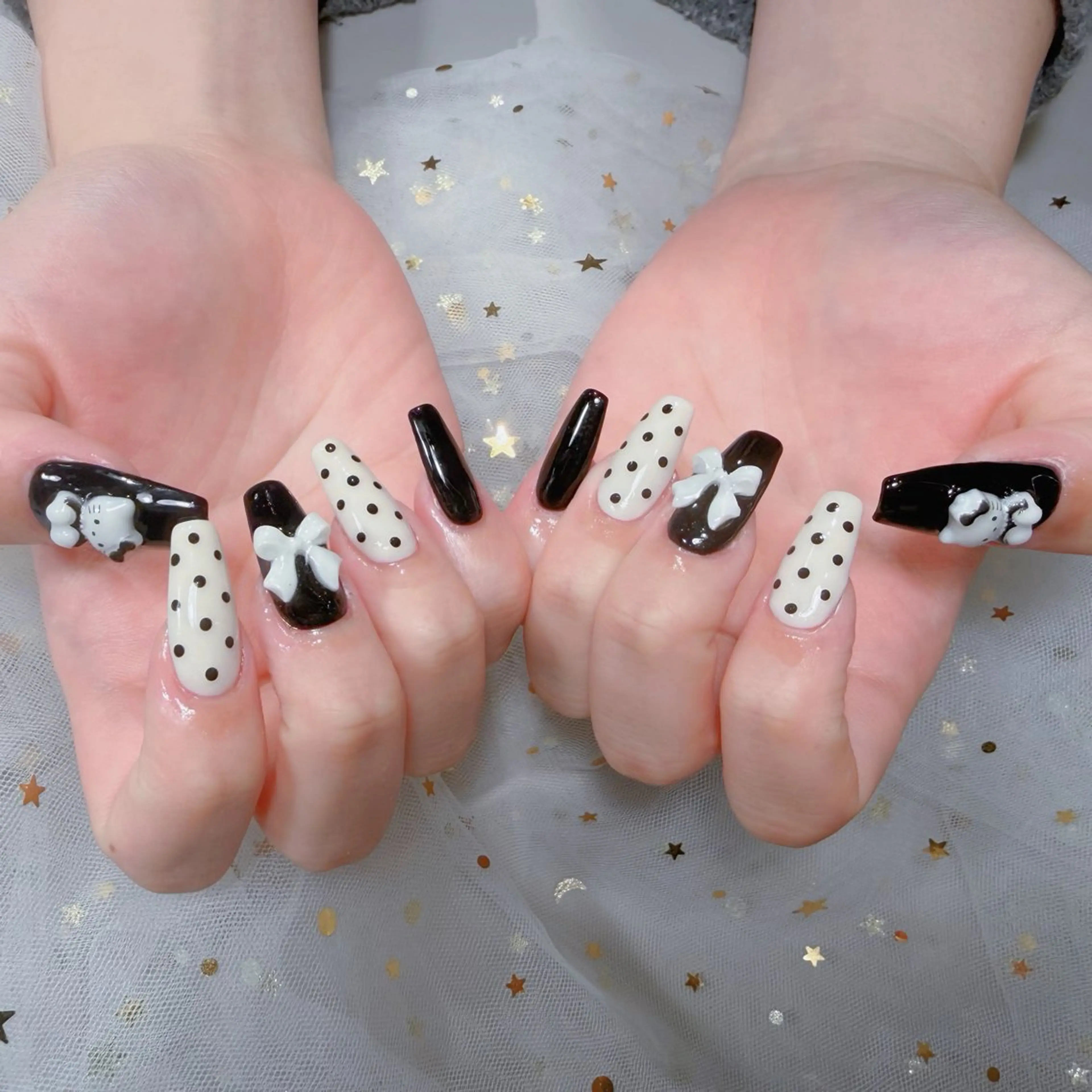 ネイル 長さ出し 持ち込み リボン U.MI Nail Salonのネイルデザイン