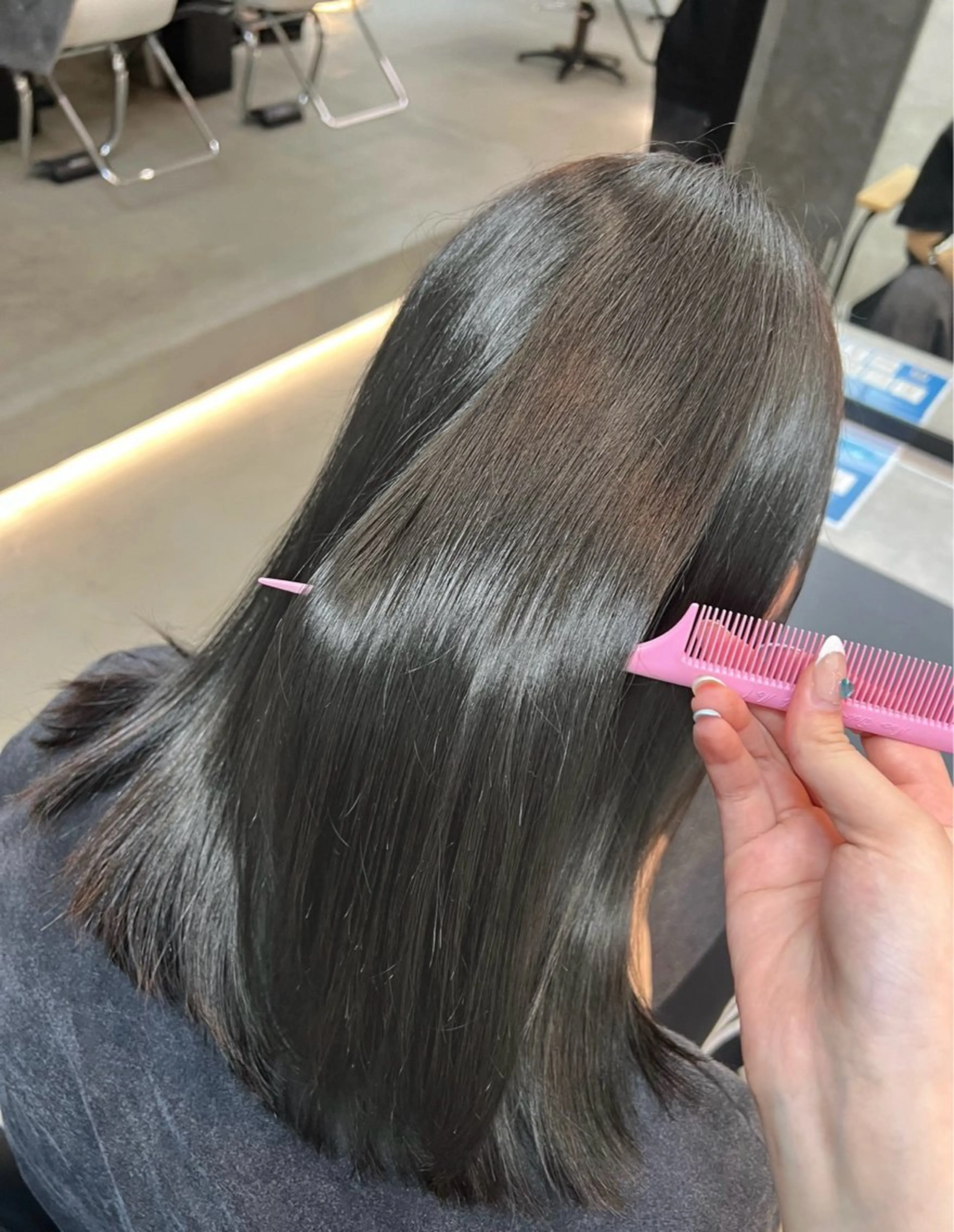 セミロング 韓国レイヤー/髪質 改善/RIRIKOのヘアスタイル