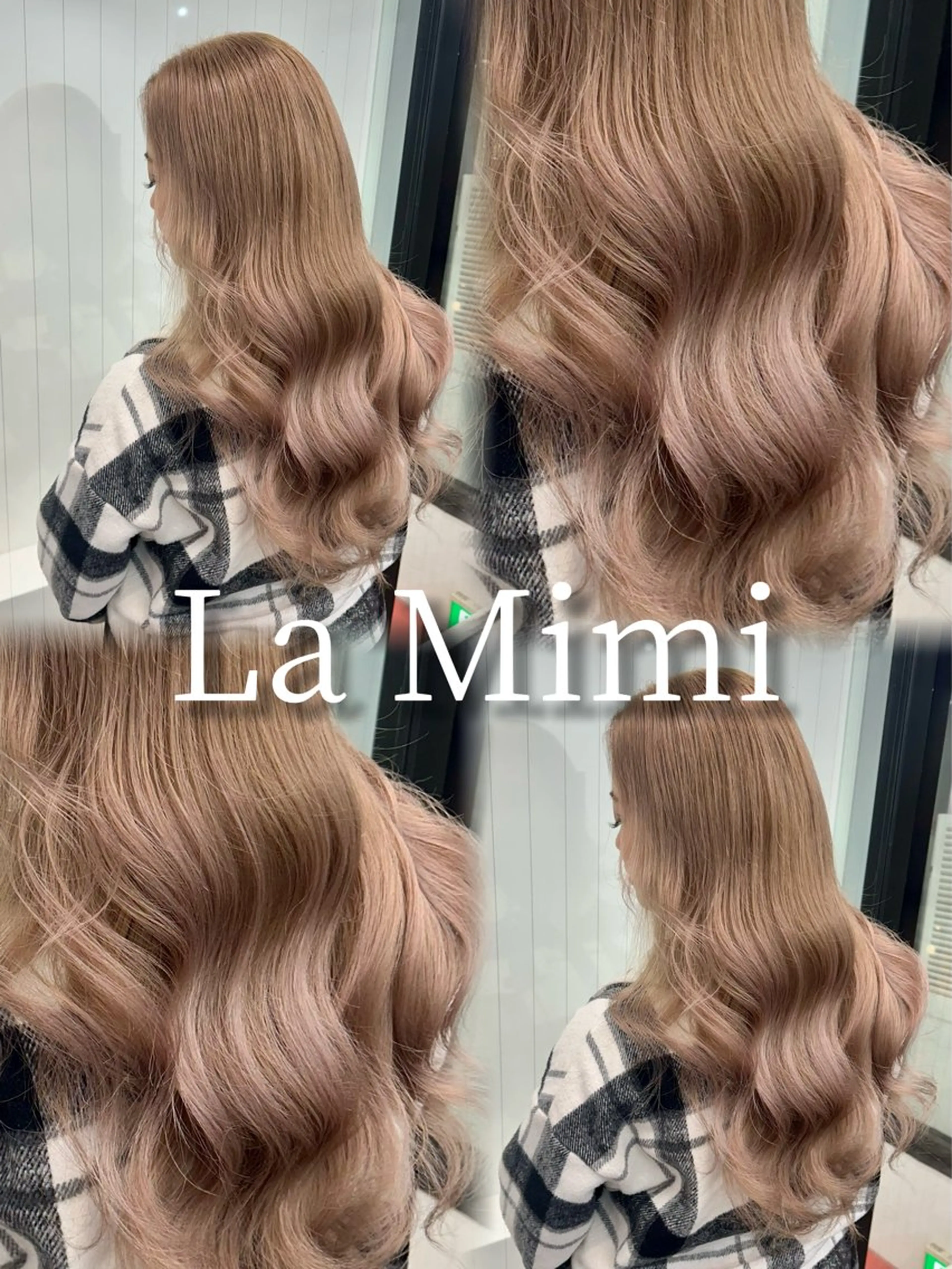 カラー バレイヤージュ ミストバング ブリーチ 透明感カラー ダブルカラー La Mimiのヘアスタイル