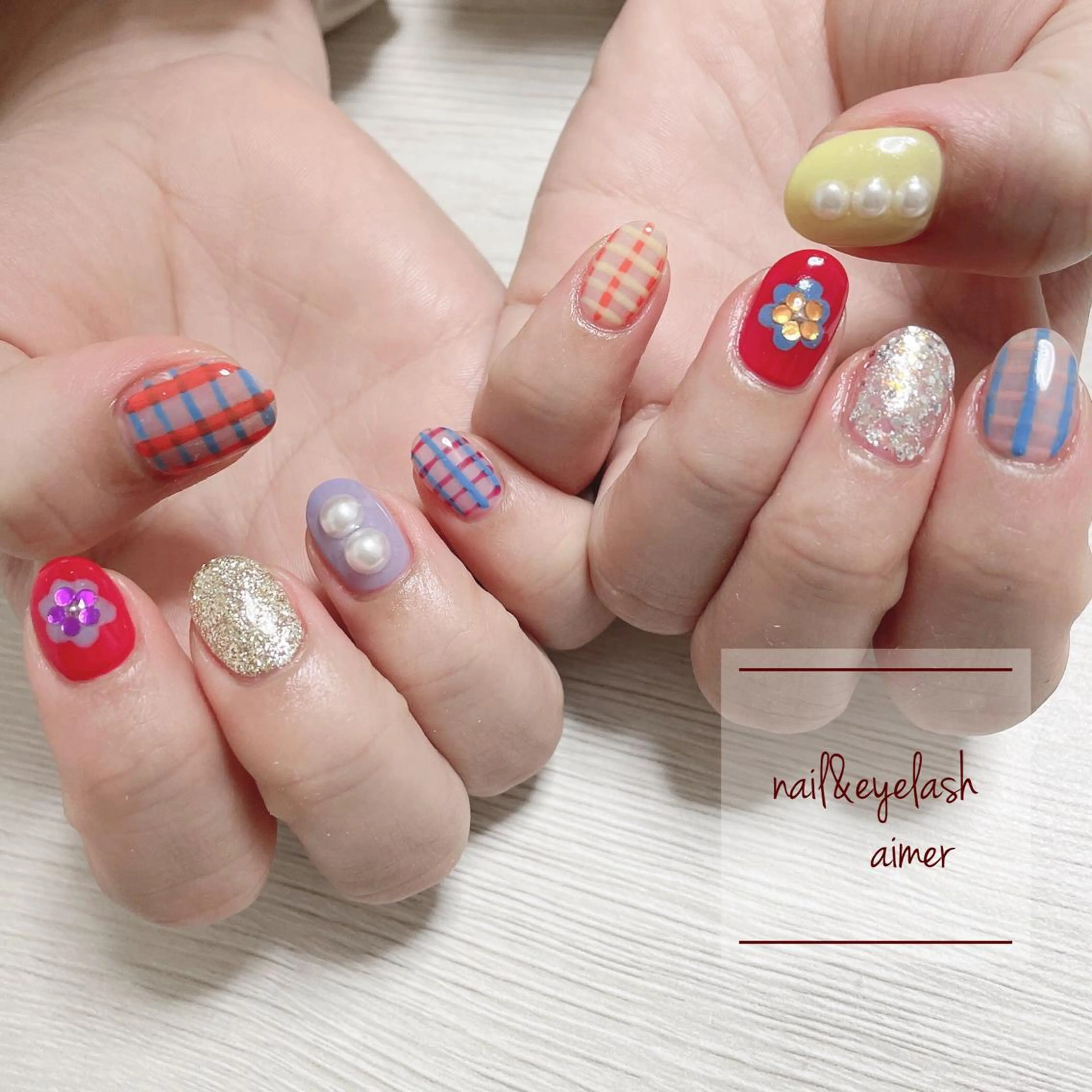 ネイル アートネイル 持ち込み nail&eye aimerのマツエク・マツパデザイン