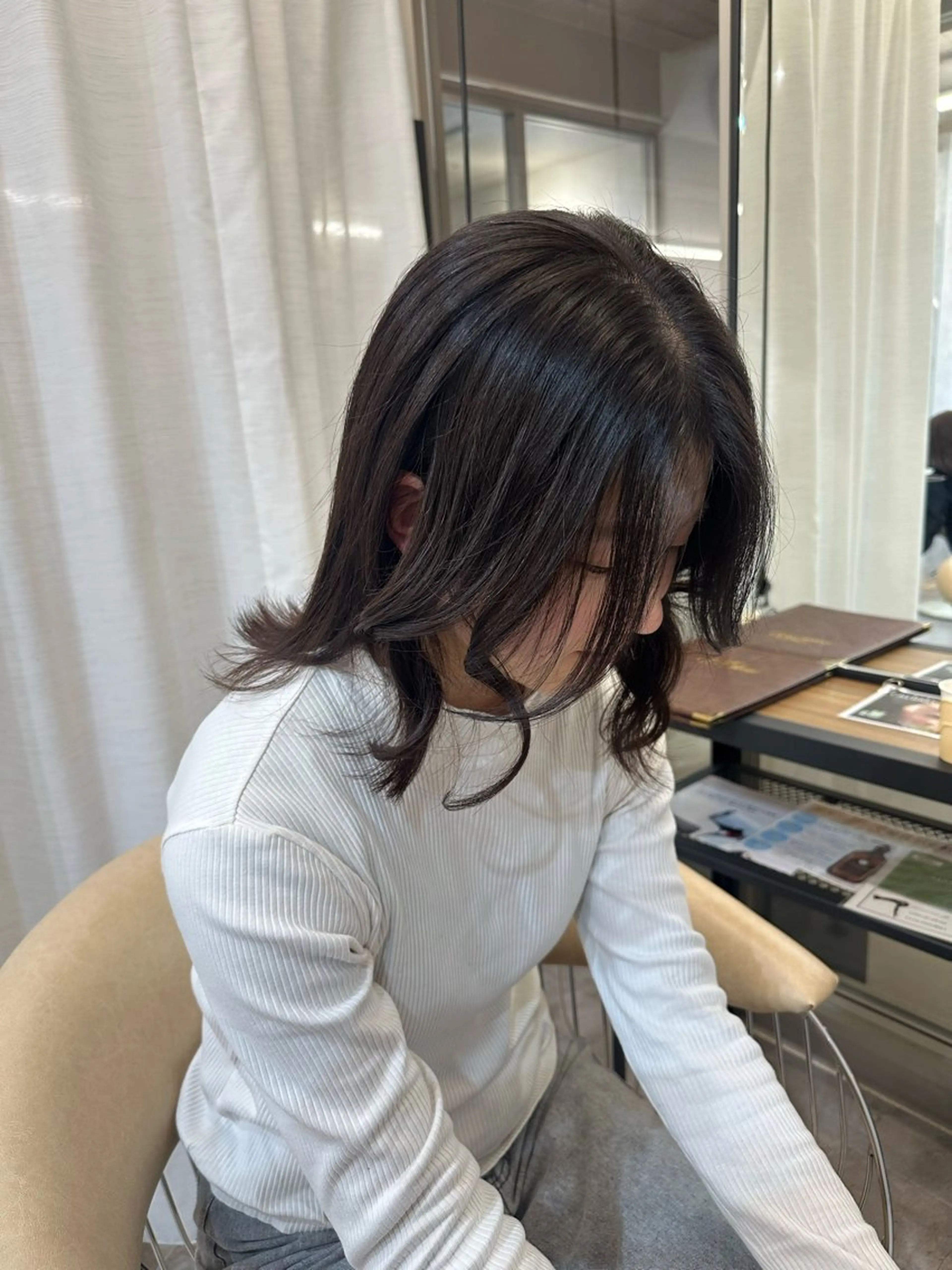ミディアム カラー ヘアカラー 畑中 夢のヘアスタイル