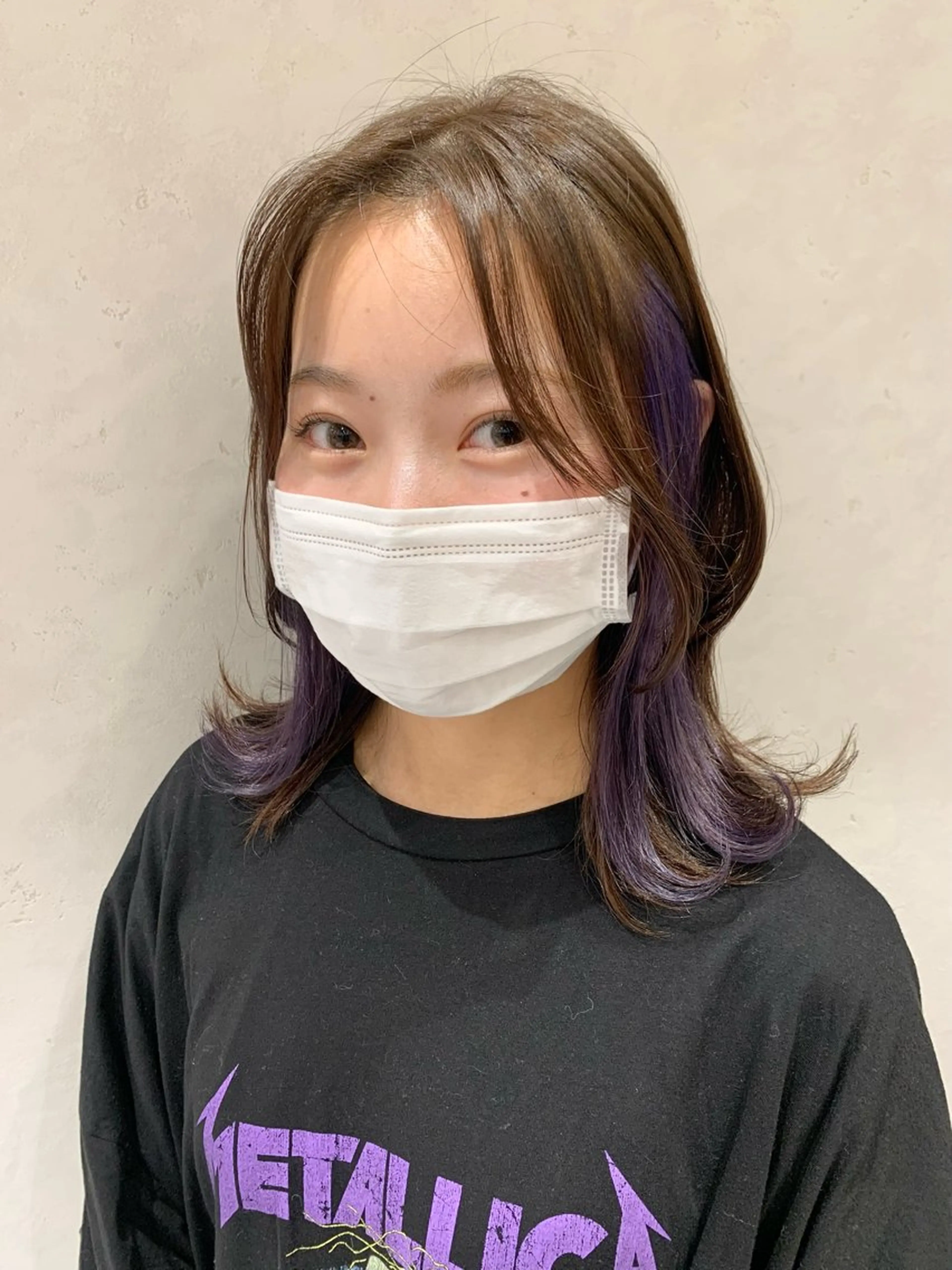 ミディアム カラー ヘアカラー トリートメント ayumi🌈 インナーカラー🌈のヘアスタイル