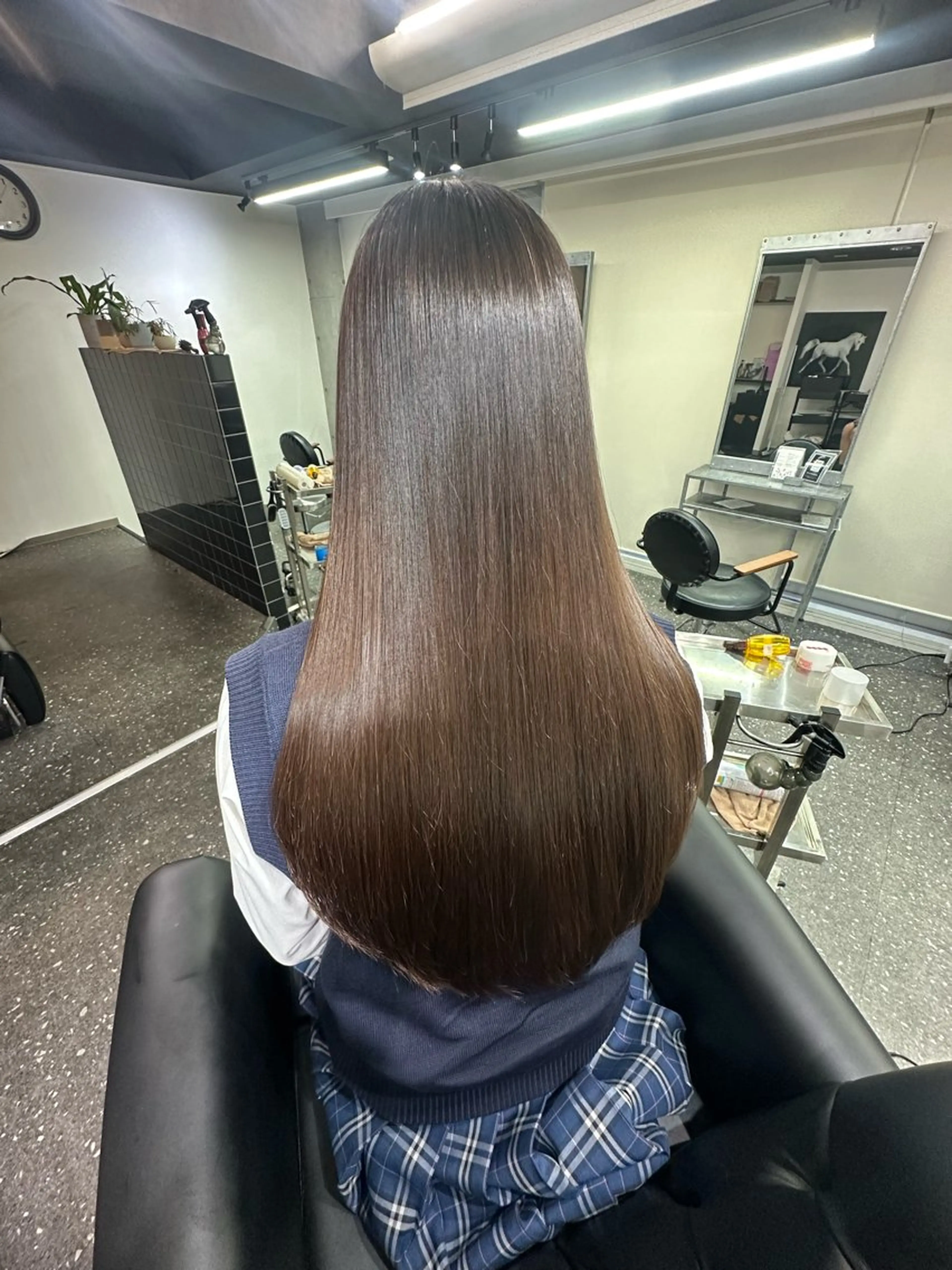 ロング パーマ カット 縮毛矯正 トリートメント 髪質改善⭐️縮毛矯正 中野⭐️Rinaのヘアスタイル