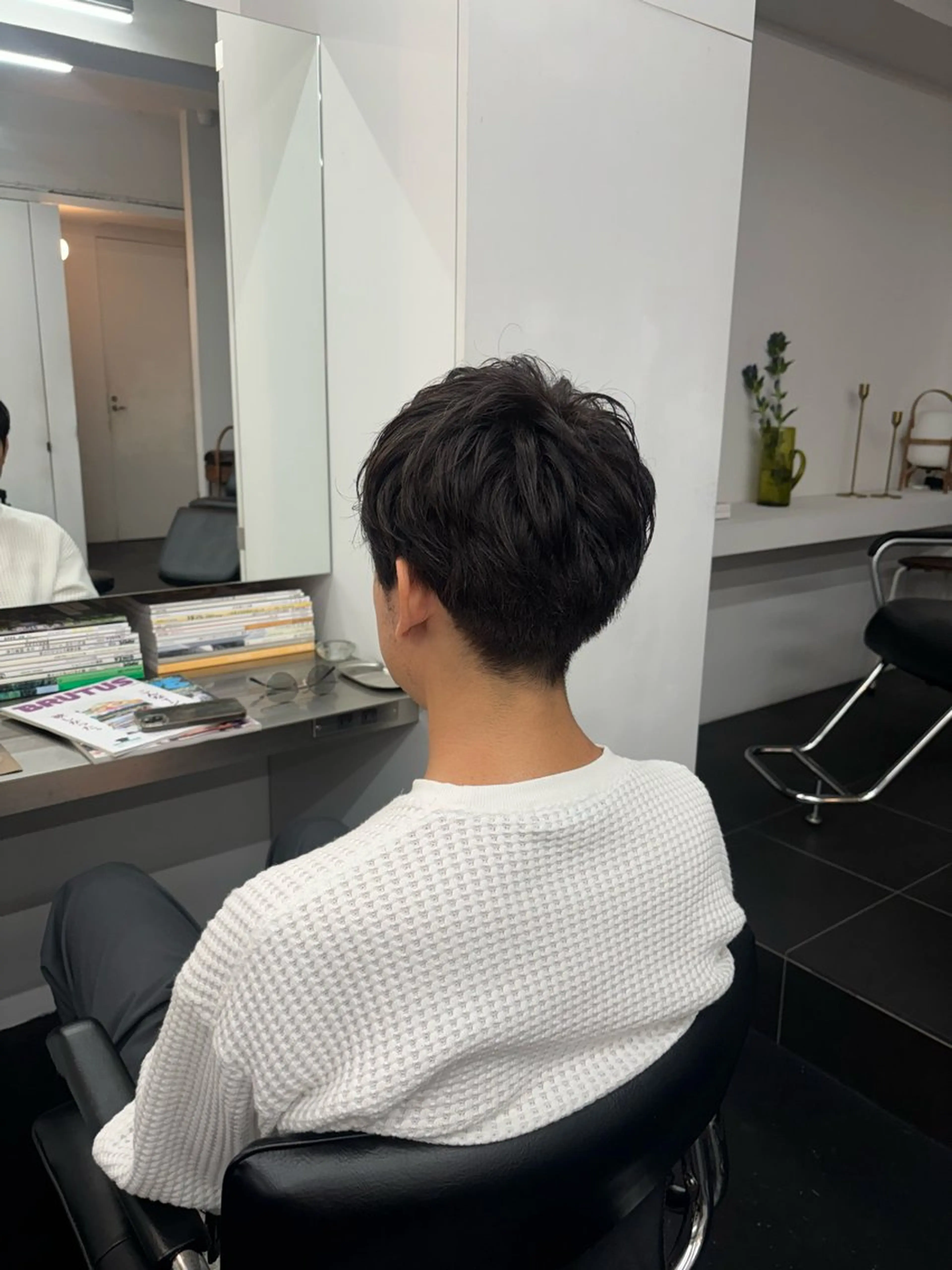 ミディアム カラー メンズ ブラウンカラー カット ヘアカラー 【ヤマザキアヤメ】 パーマモデル様募集中のヘアスタイル