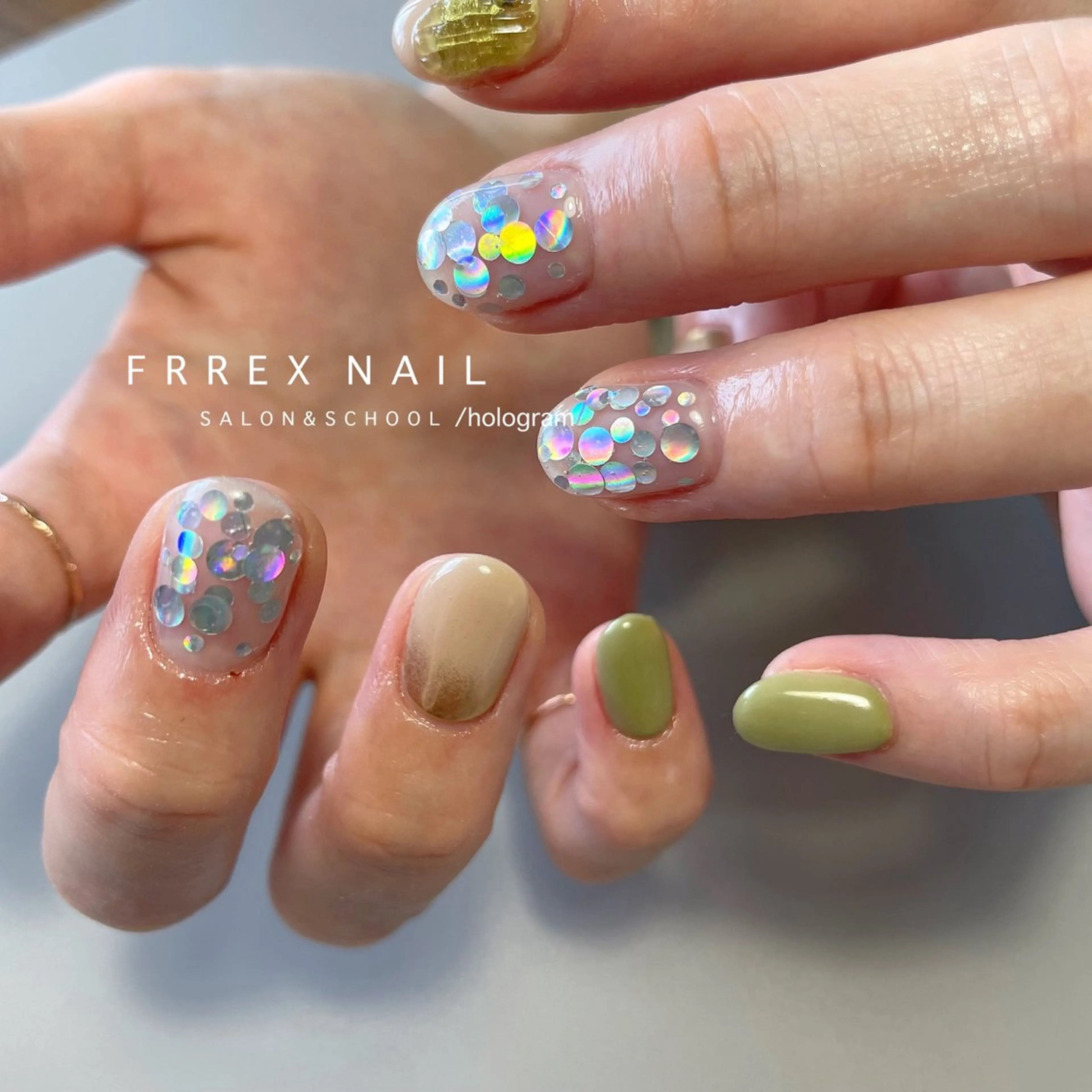 ネイル キラキラネイル 春ネイル ハンドネイル ハンドケア Freex nail所属・freex nail /ニュアンス/個性派のネイルデザイン