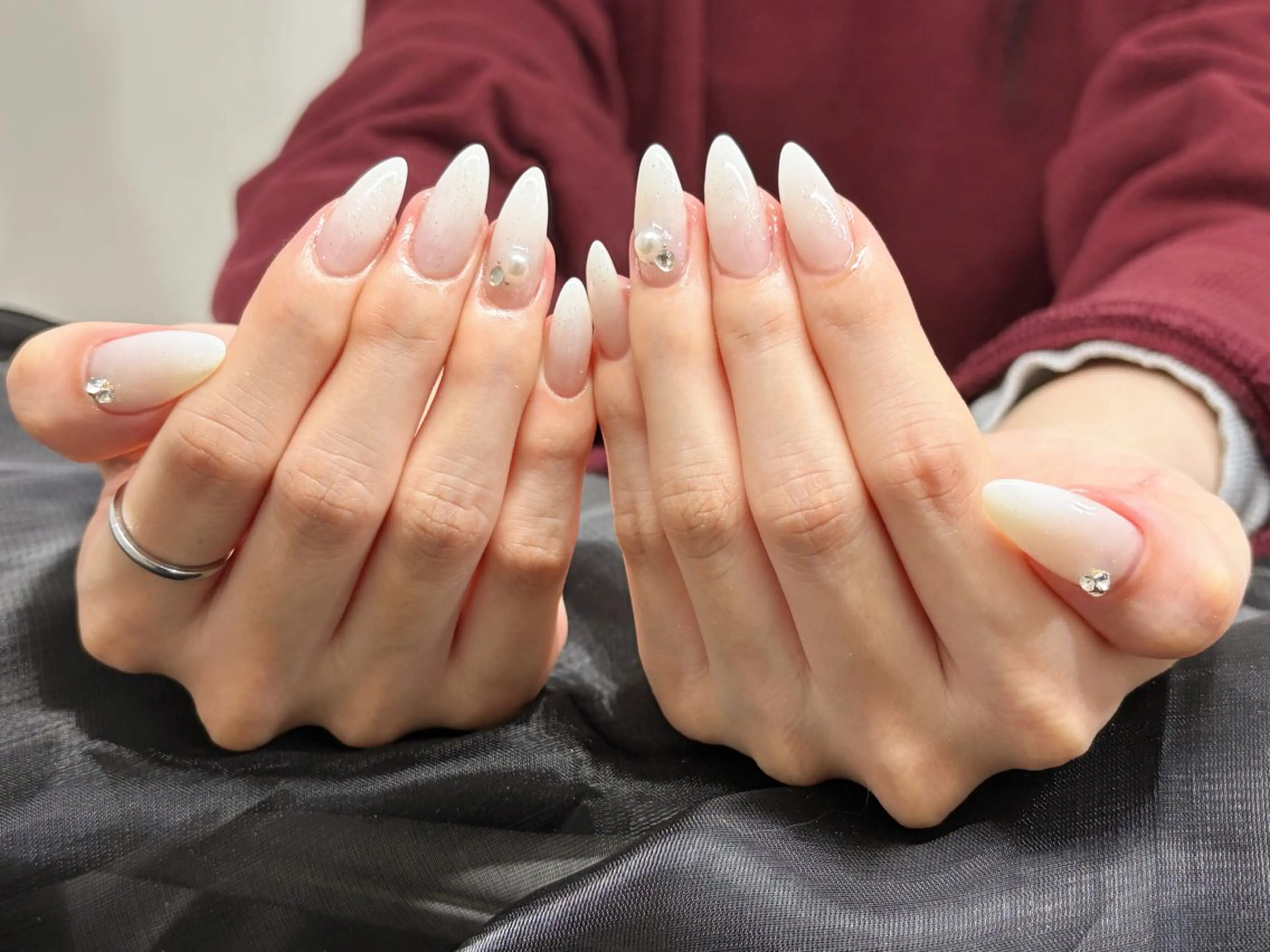 ネイル スカルプネイル シンプルネイル ハンドネイル ハンドケア Lu nailsalonのネイルデザイン