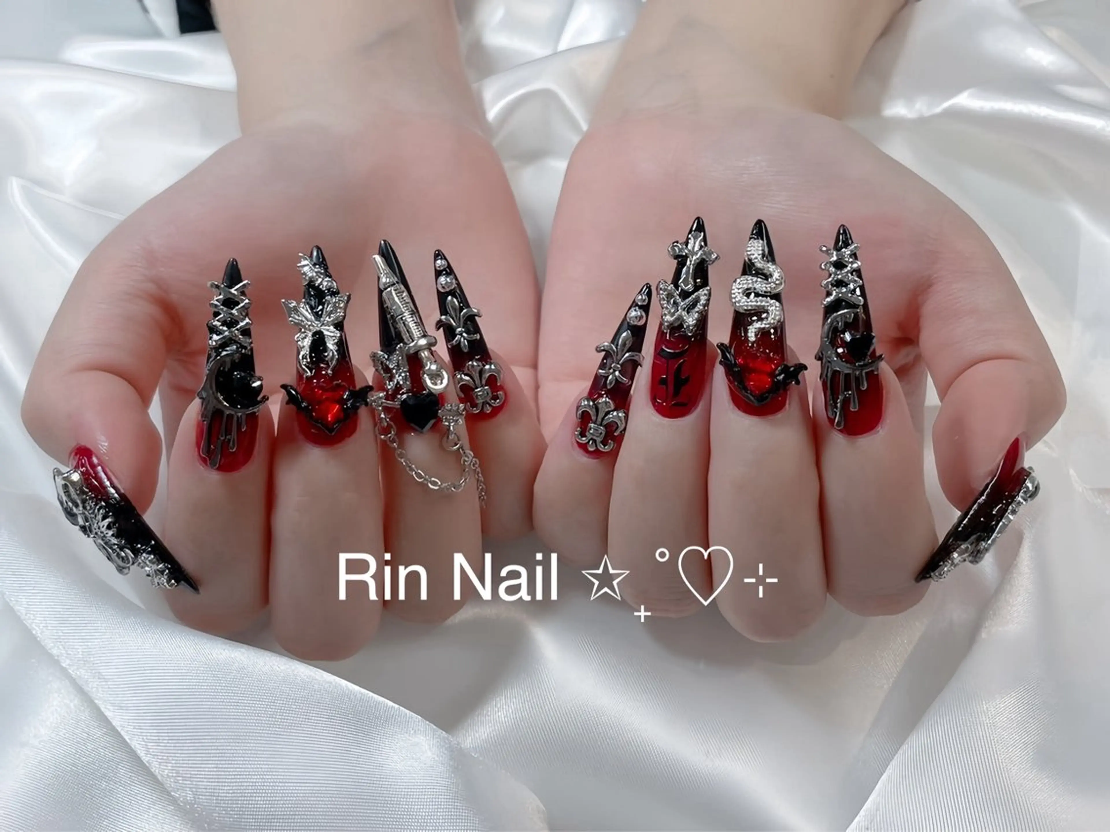ネイル チークネイル フラッシュネイル フラワーネイル フットネイル ジェルネイル ハンドネイル Rin Nail Shinokuboのネイルデザイン