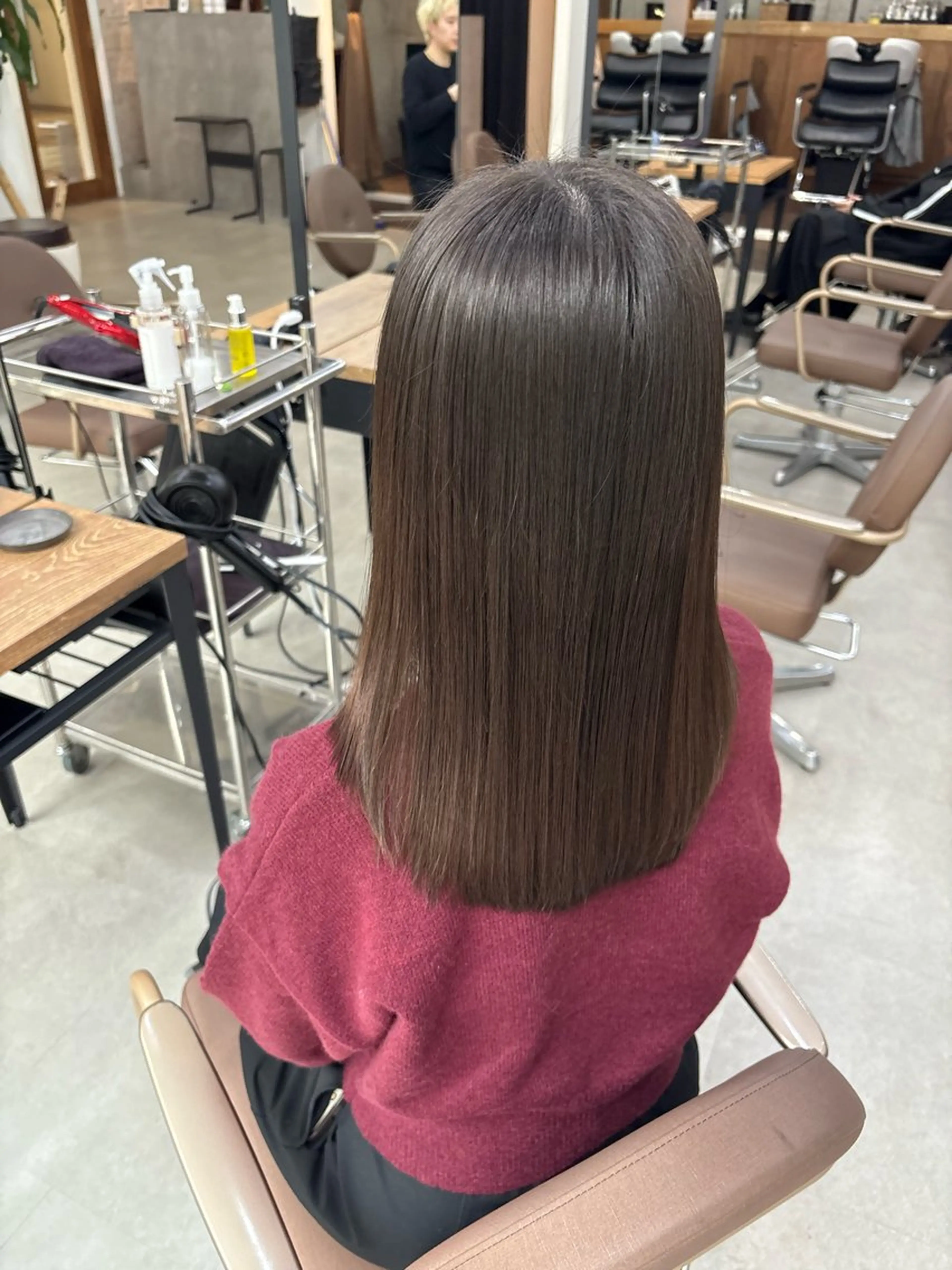 セミロング 縮毛矯正 トリートメント 髪質改善／縮毛矯正 関根青葉のヘアスタイル