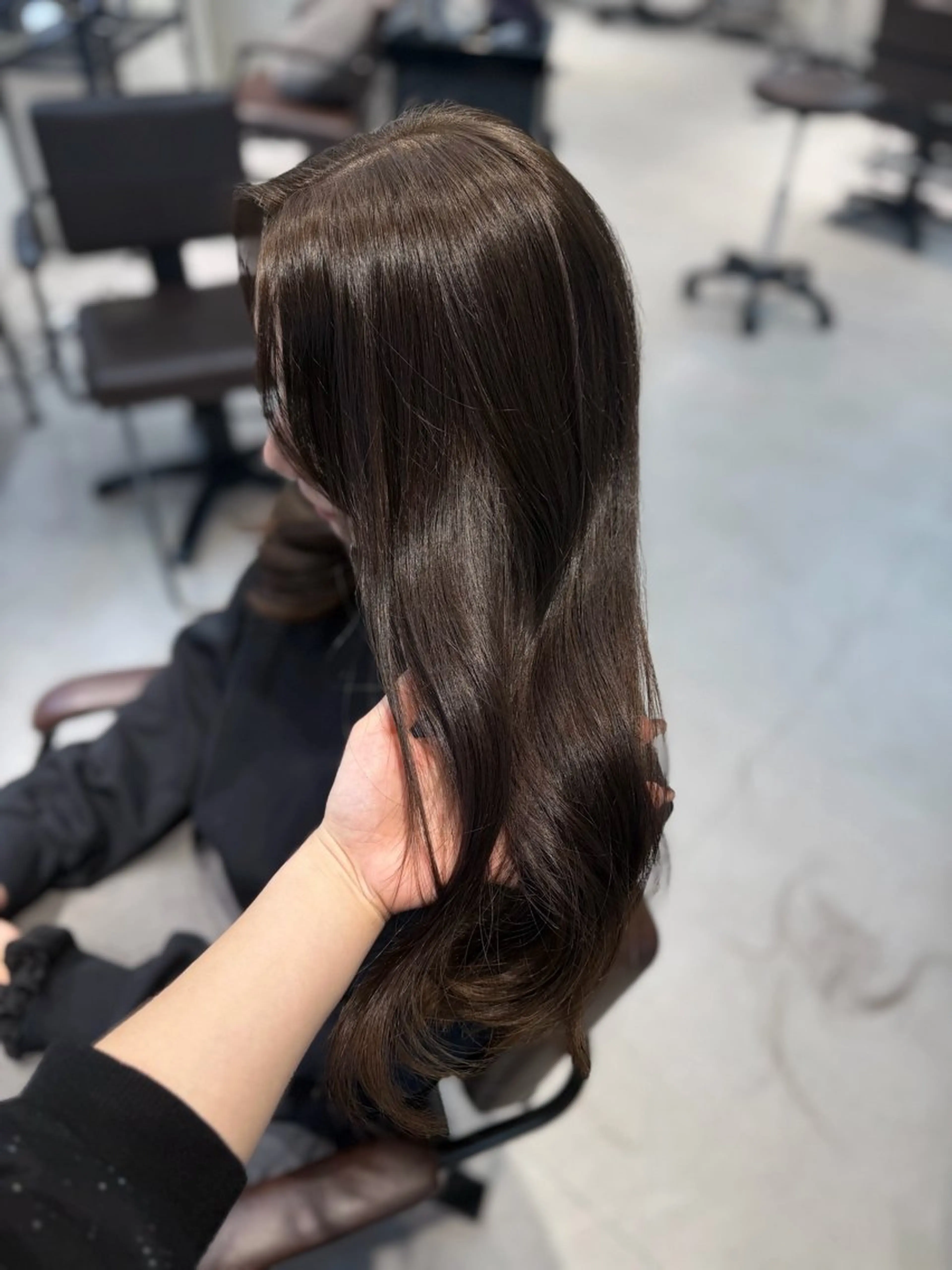ロング カラー ヘアカラー トリートメント caho／韓国ヘア 盛れStyle🩶✨のヘアスタイル