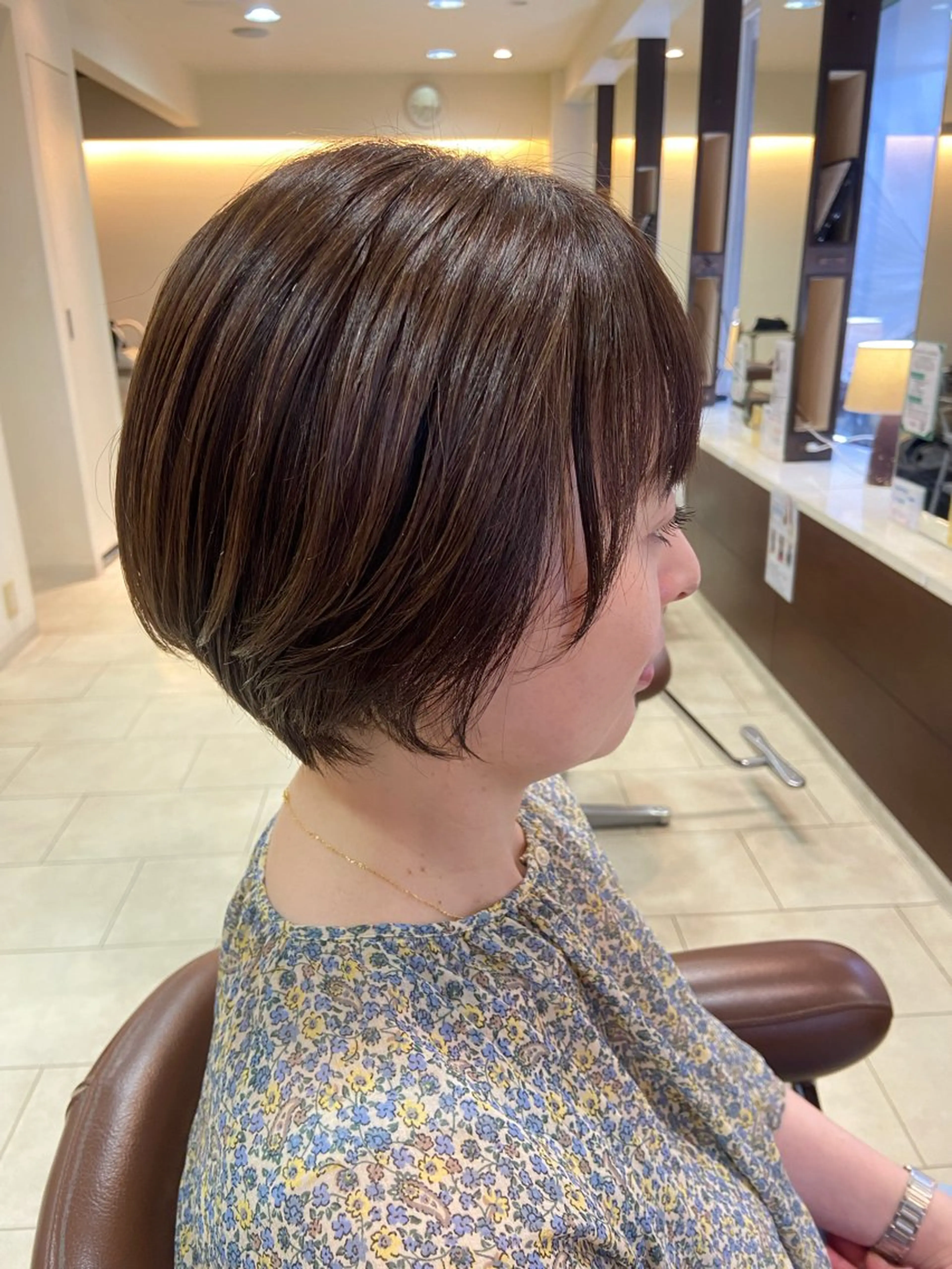 ショート ショートボブ ボブ ショートヘア サイドバング 髪質改善/艶 カラー/れいなのヘアスタイル