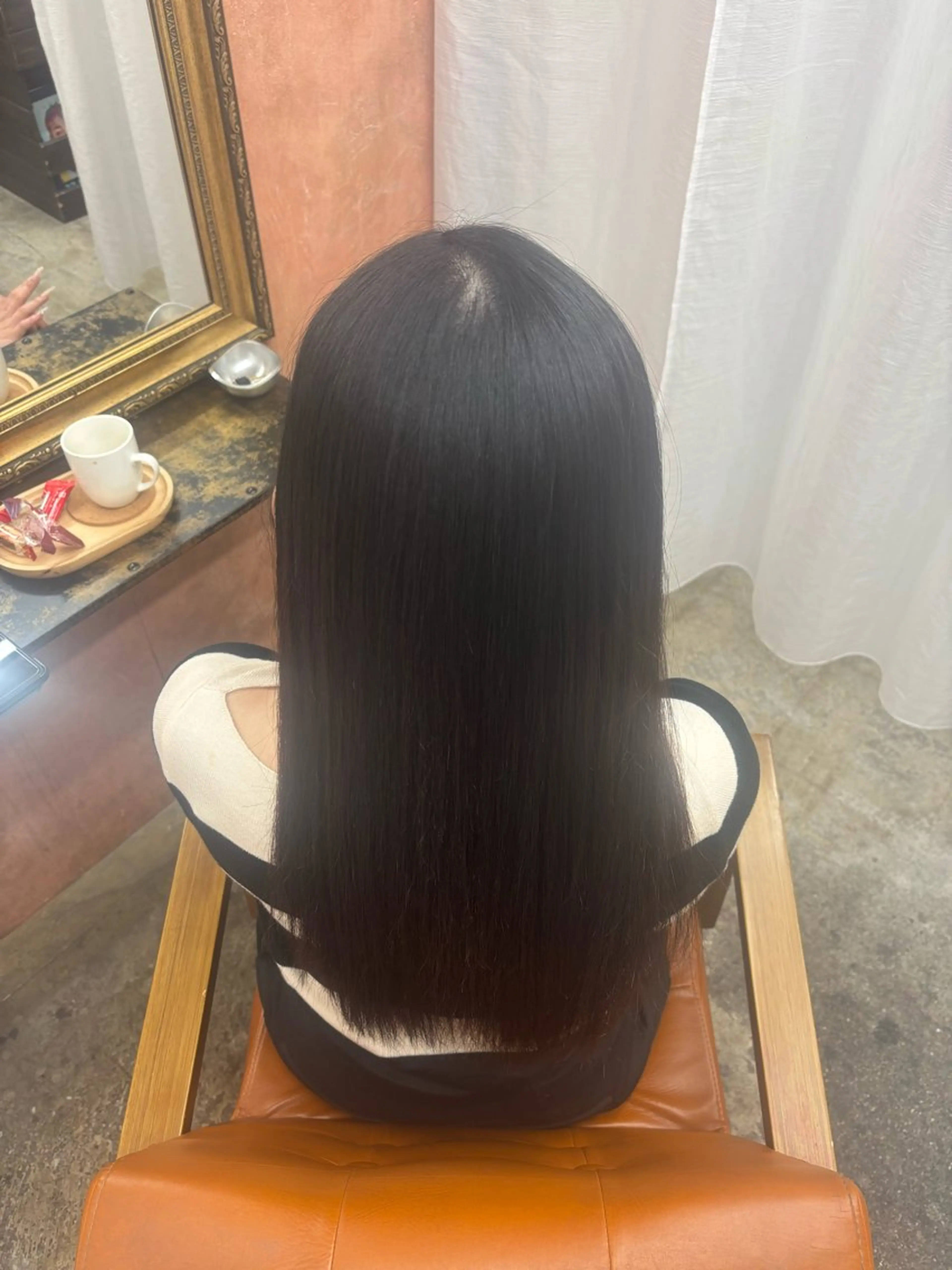 ロング 縮毛矯正 大本 涼風のヘアスタイル