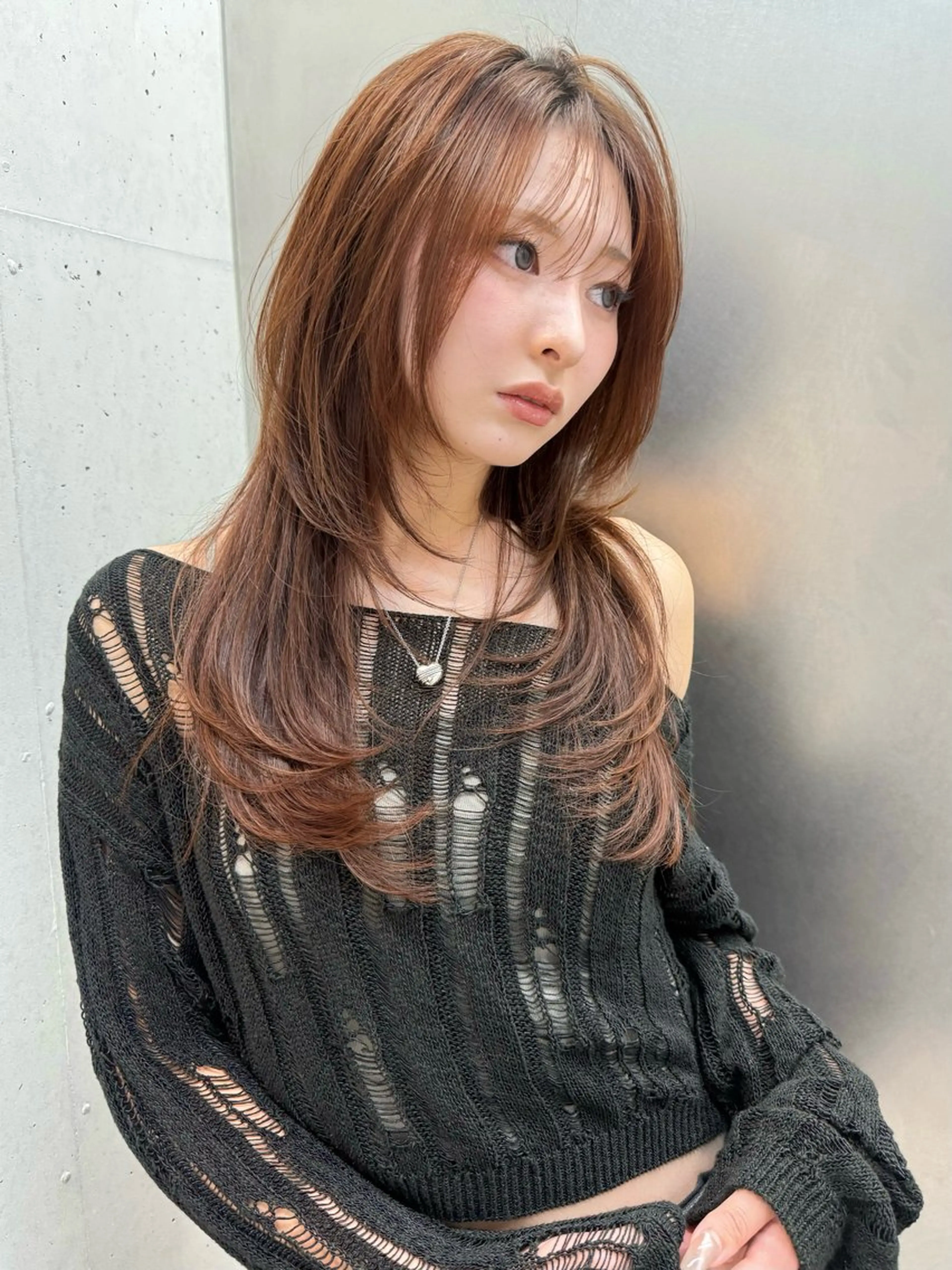 ロング 韓国ヘア/ワンホン ちひろのヘアスタイル