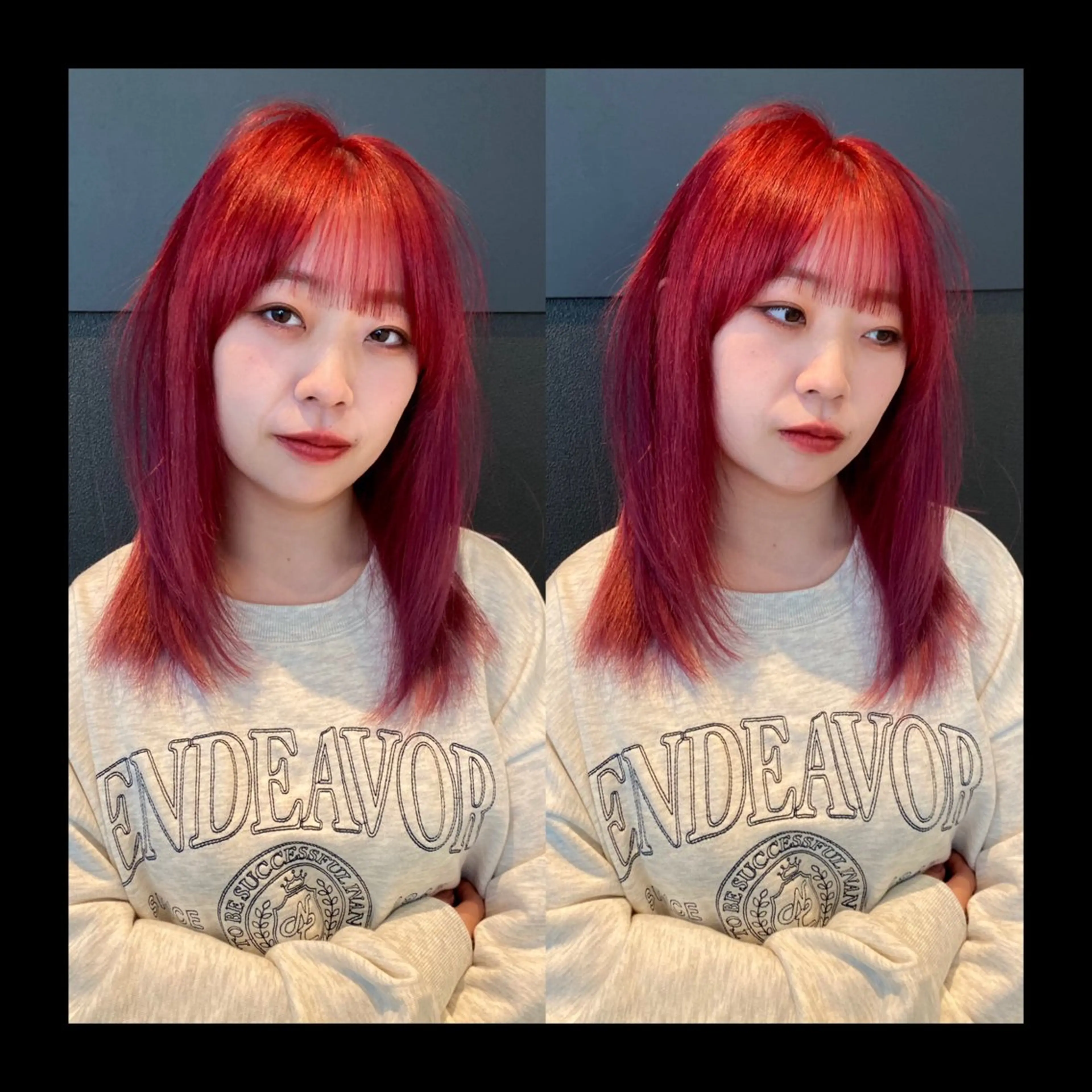 ミディアム カラー カット ヘアカラー トリートメント mai / linoah˚✧のヘアスタイル