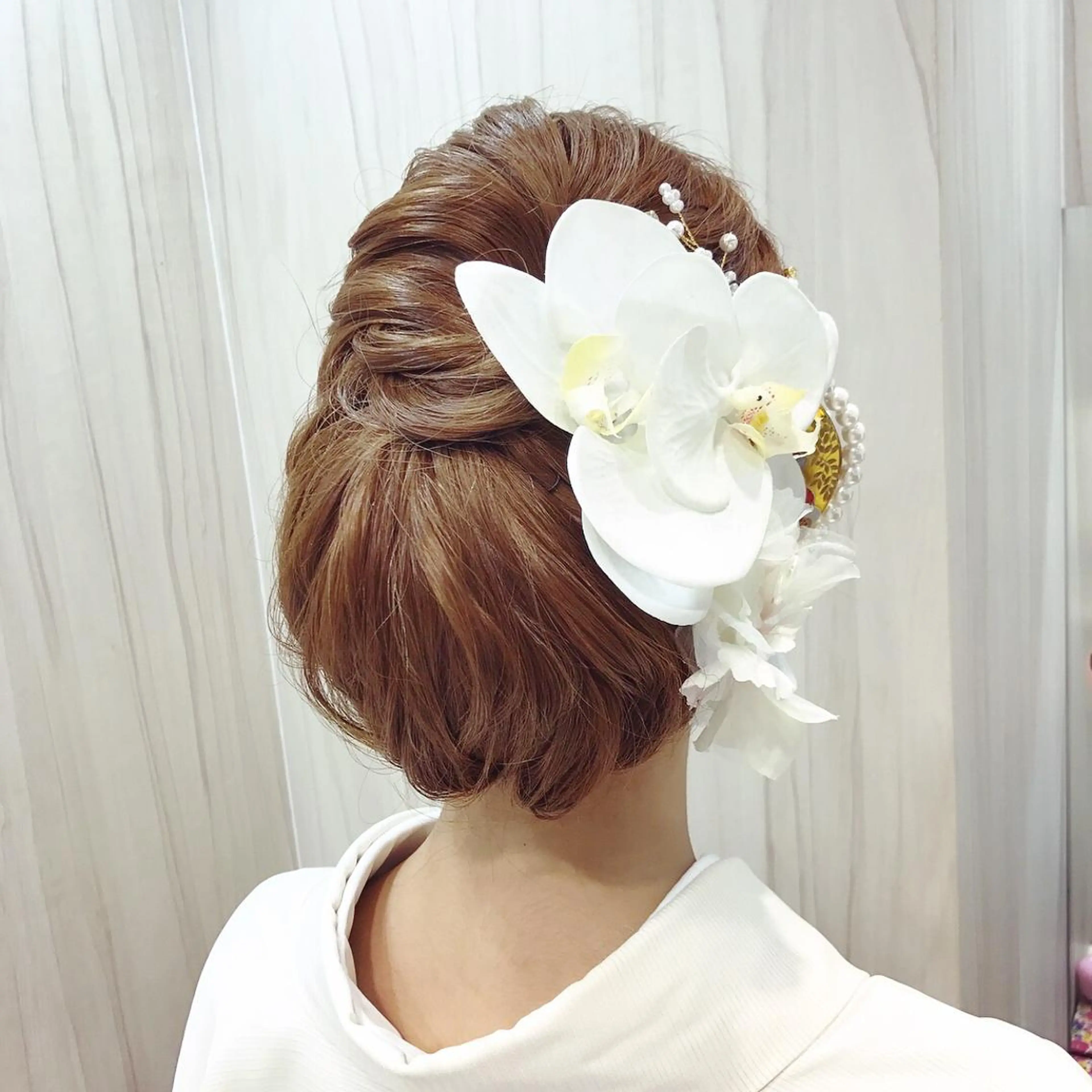 セミロング ヘアアレンジ 浴衣 《カメレオン》 西田美輝のヘアスタイル