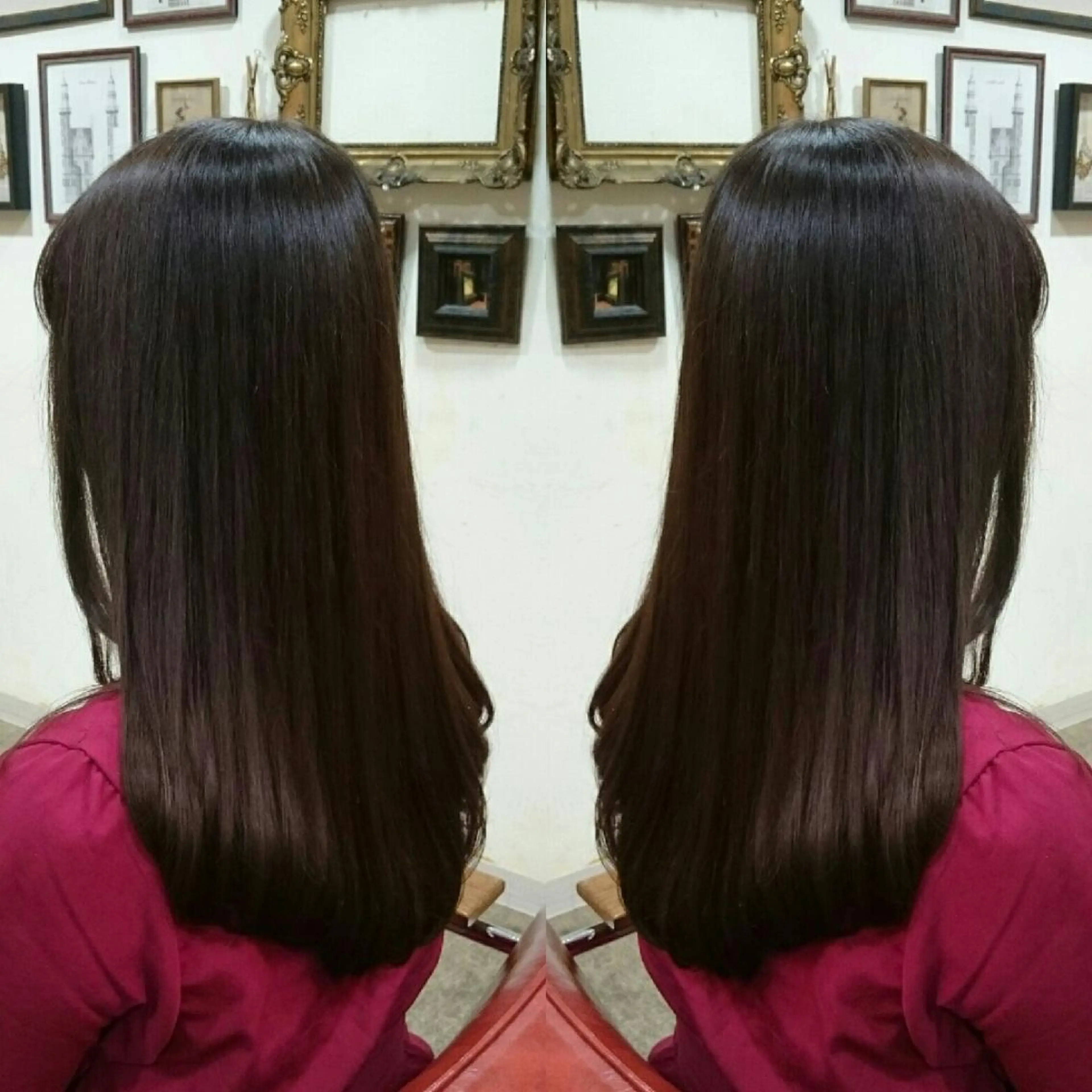 セミロング カラー ブラウンカラー ピンクカラー ピンクブラウン カット 縮毛矯正 トリートメント ☆艶髪・美髪☆ 川本のヘアスタイル