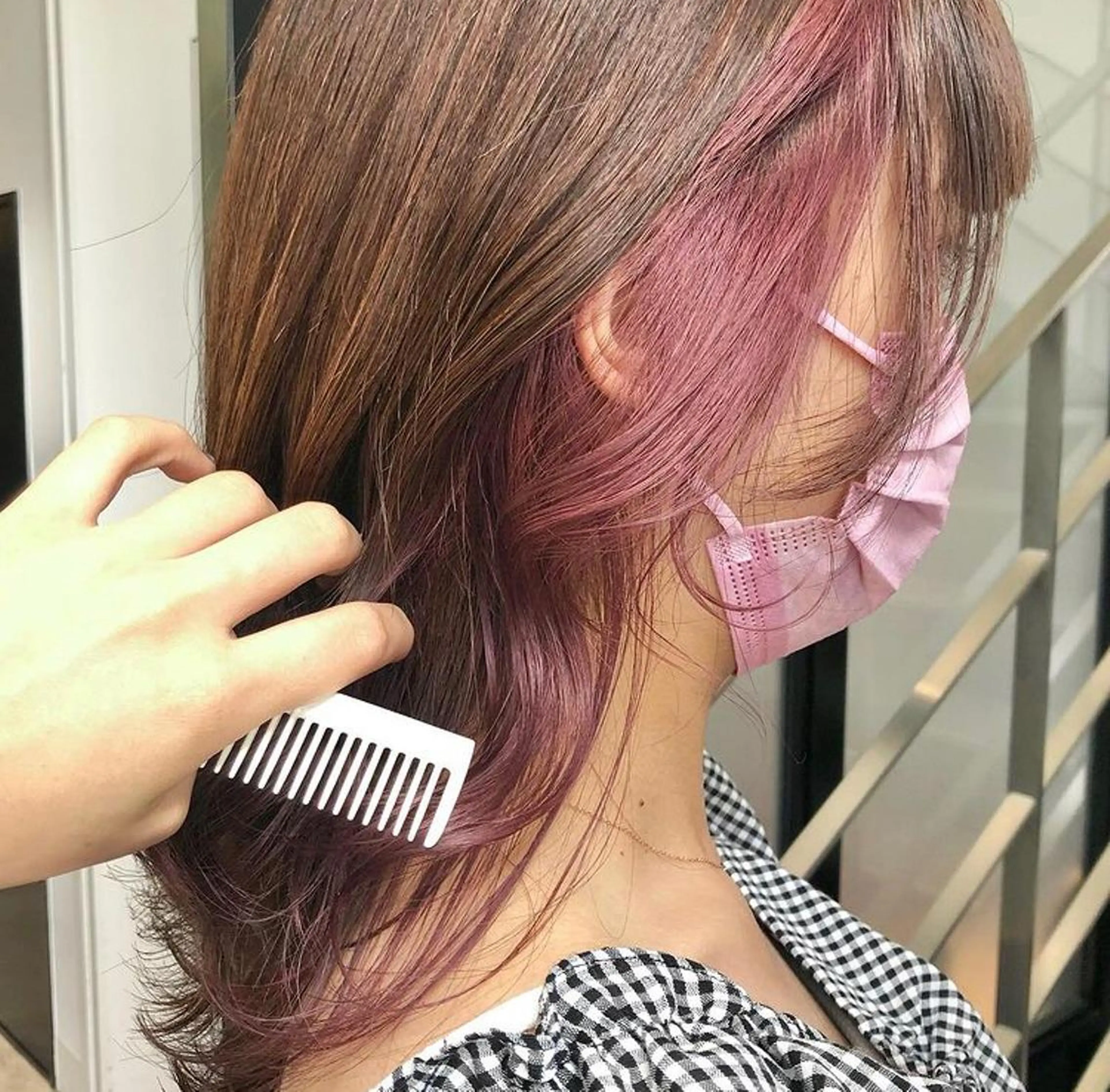 セミロング カラー パーマ ヘアアレンジ メンズ キッズ 子どものヘアアレンジ メンズインナーカラー ベージュカラー ブラウンカラー インナーカラー カット ヘアカラー stylist 🌸 kana.のヘアスタイル