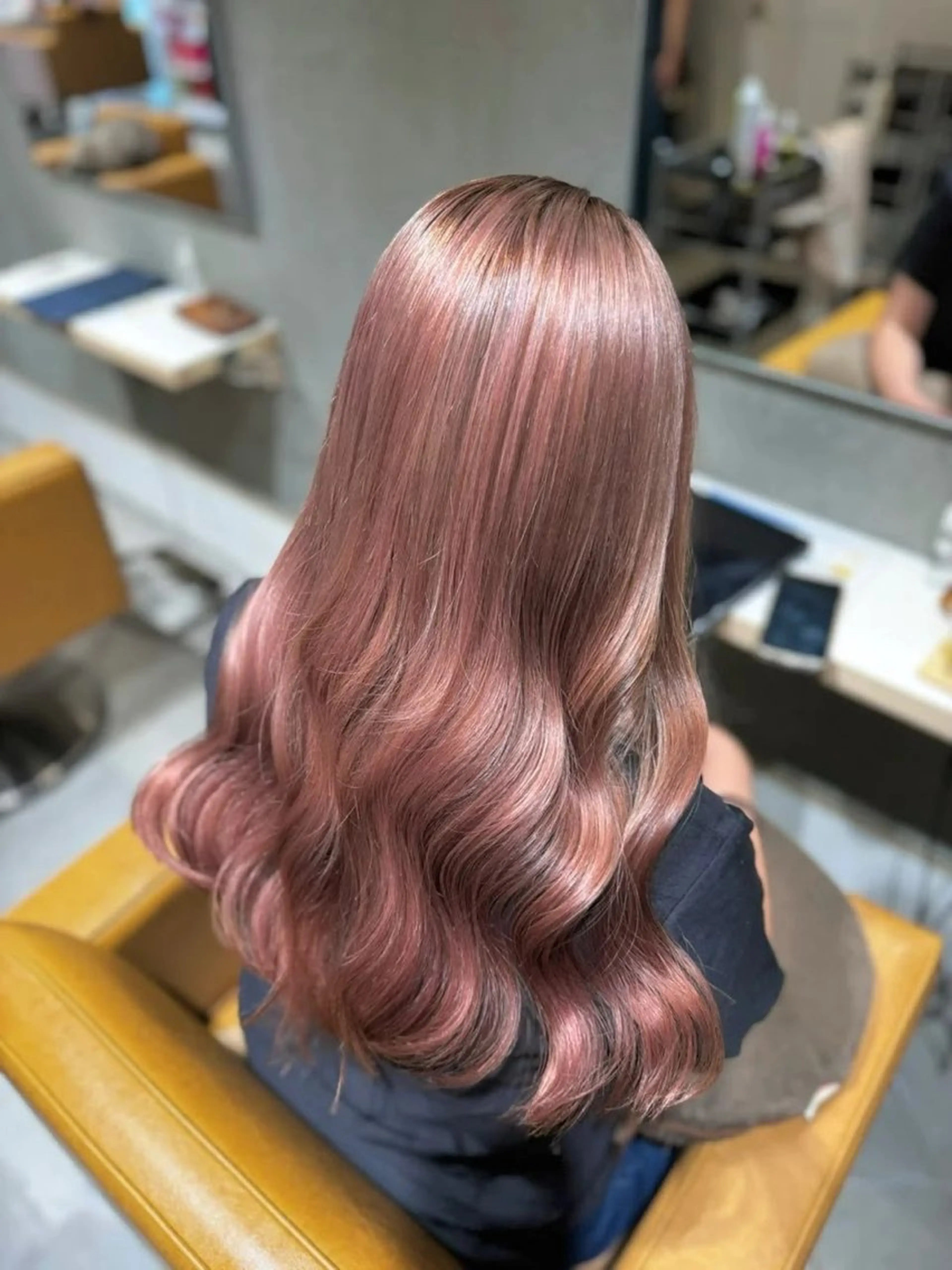 ロング カラー ピンクカラー MIO/天王寺/ 髪質改善/艶カラーのヘアスタイル