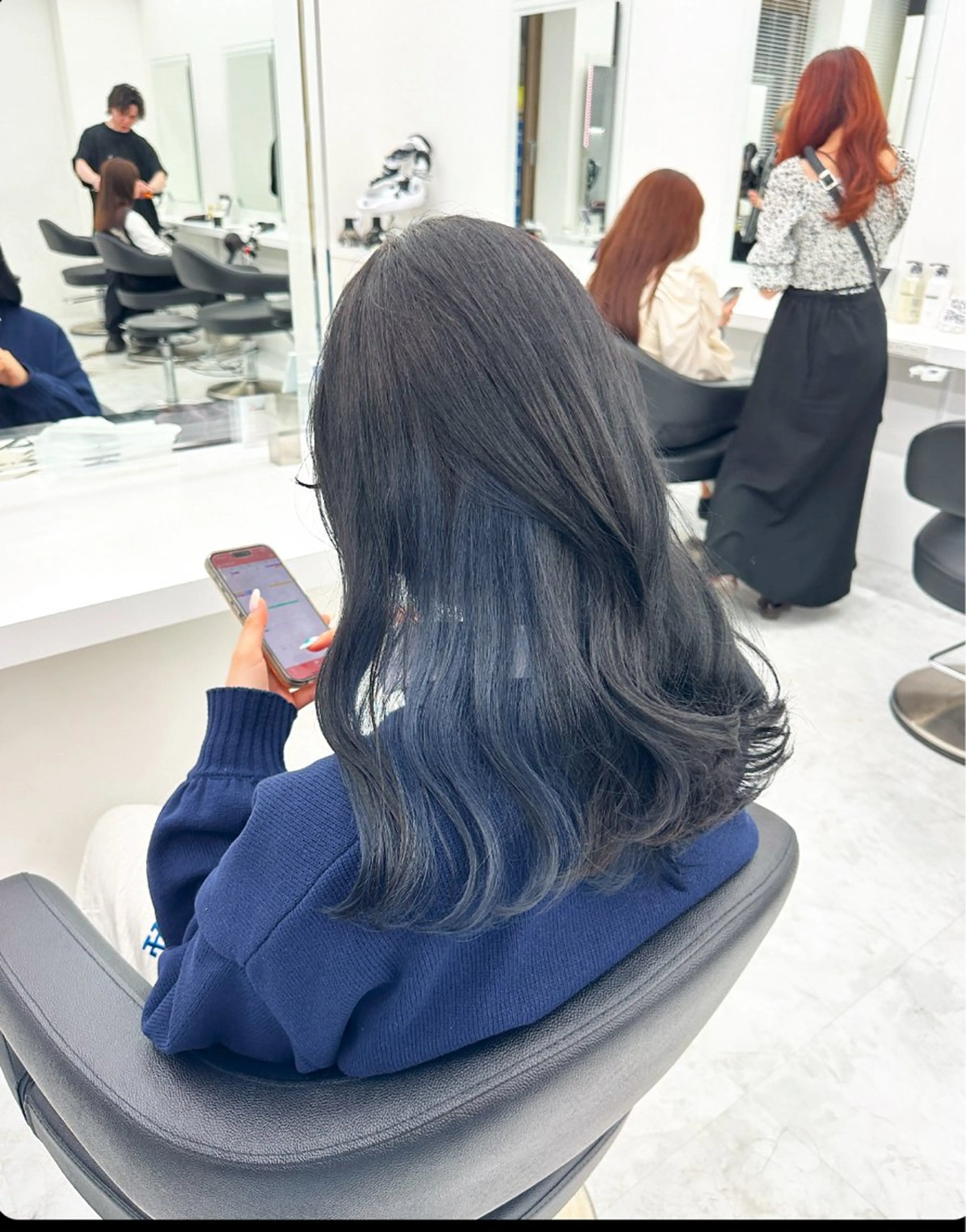 ロング カラー パーマ ヘアアレンジ メンズ キッズ ♥️韓国ヘア レイヤー♥️ゆりのヘアスタイル