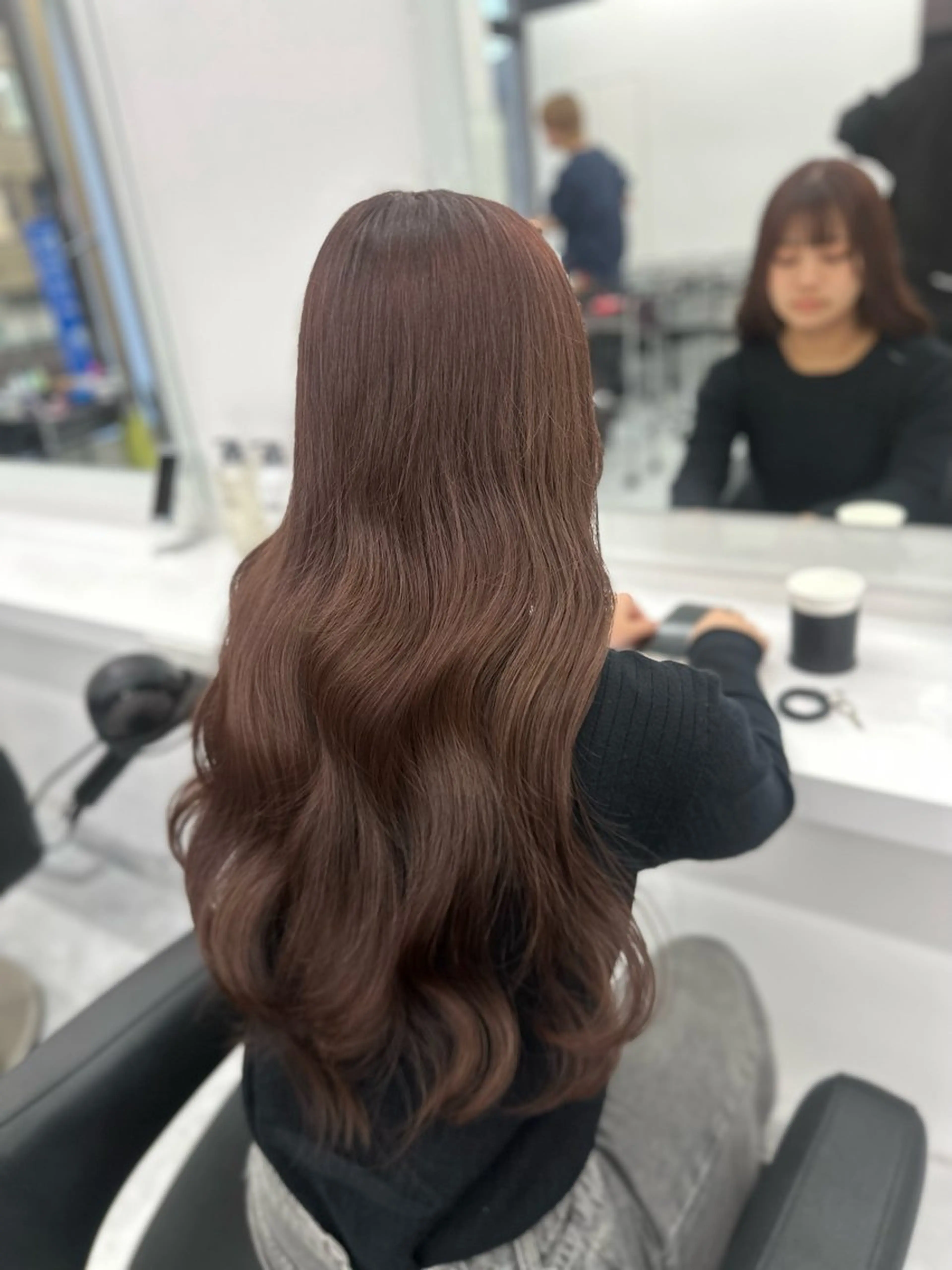 ロング カラー パーマ ヘアアレンジ メンズ キッズ ♥️韓国ヘア レイヤー♥️ゆりのヘアスタイル