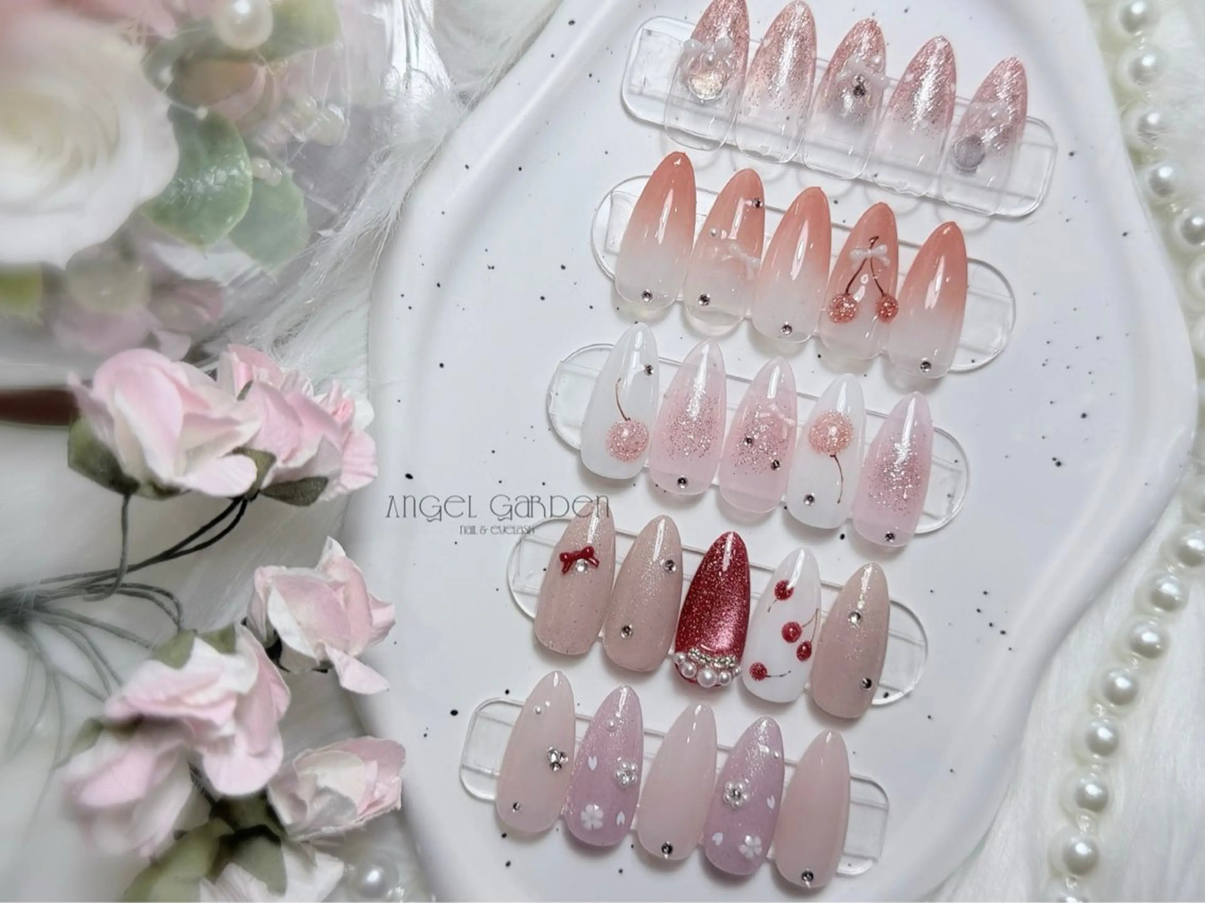 ネイル フラワーネイル 春ネイル Angel Garden池袋のネイルデザイン