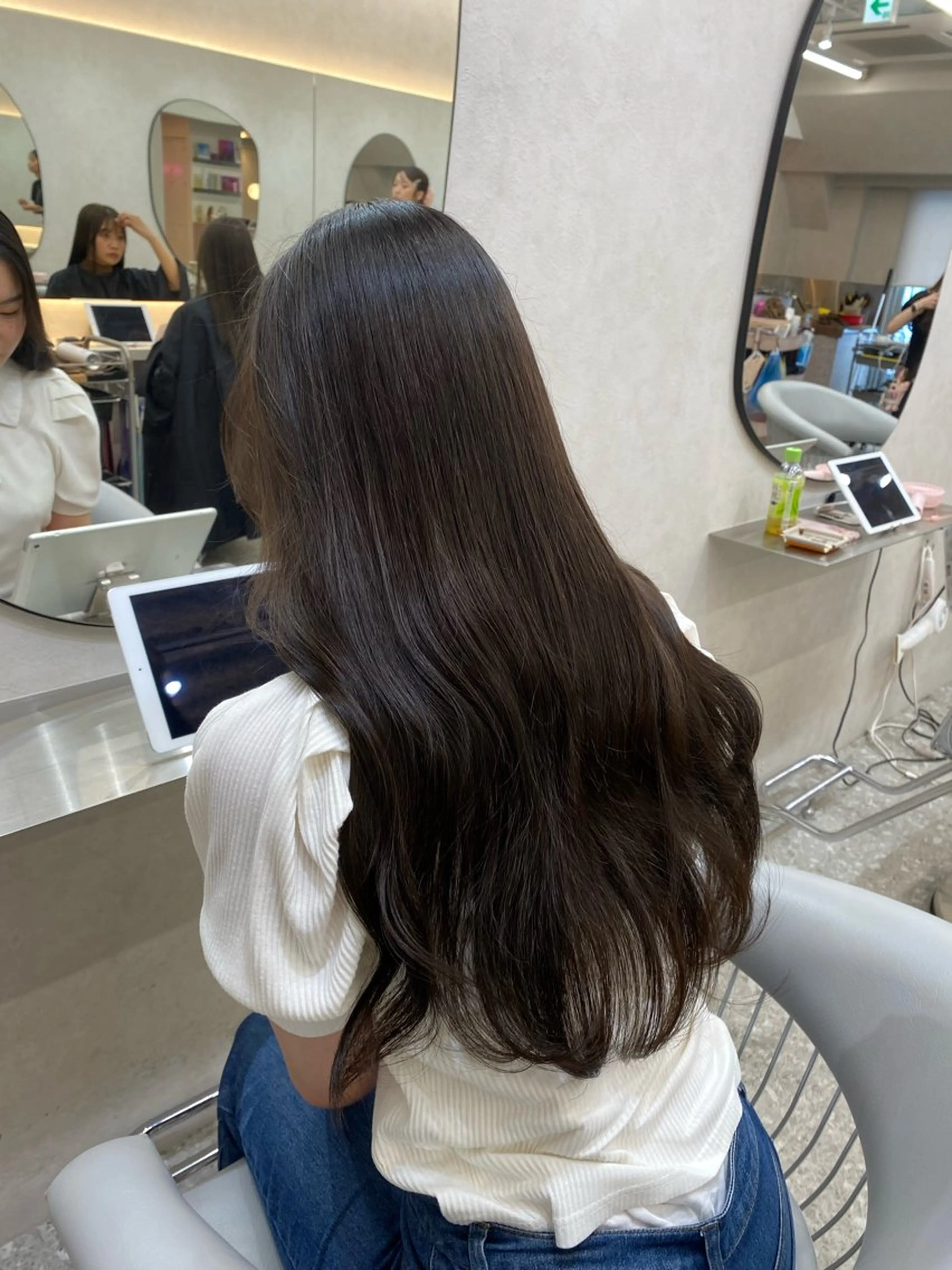 ロング カラー ヘアアレンジ カット ヘアカラー トリートメント 渋谷/韓国レイヤー/ シールエクステ ななのヘアスタイル