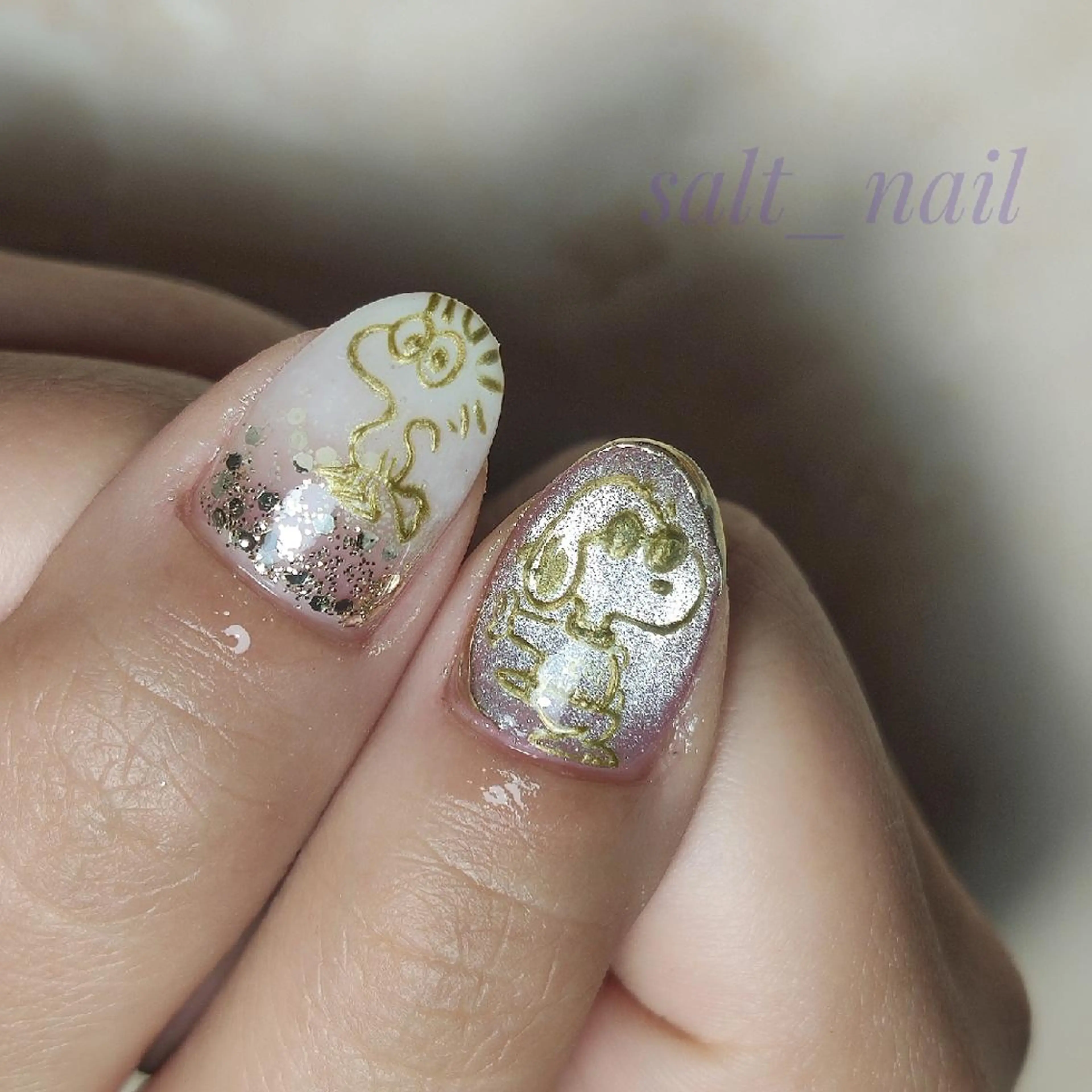 ネイル 大理石ネイル(マーブル) 個人サロン saltnailのネイルデザイン