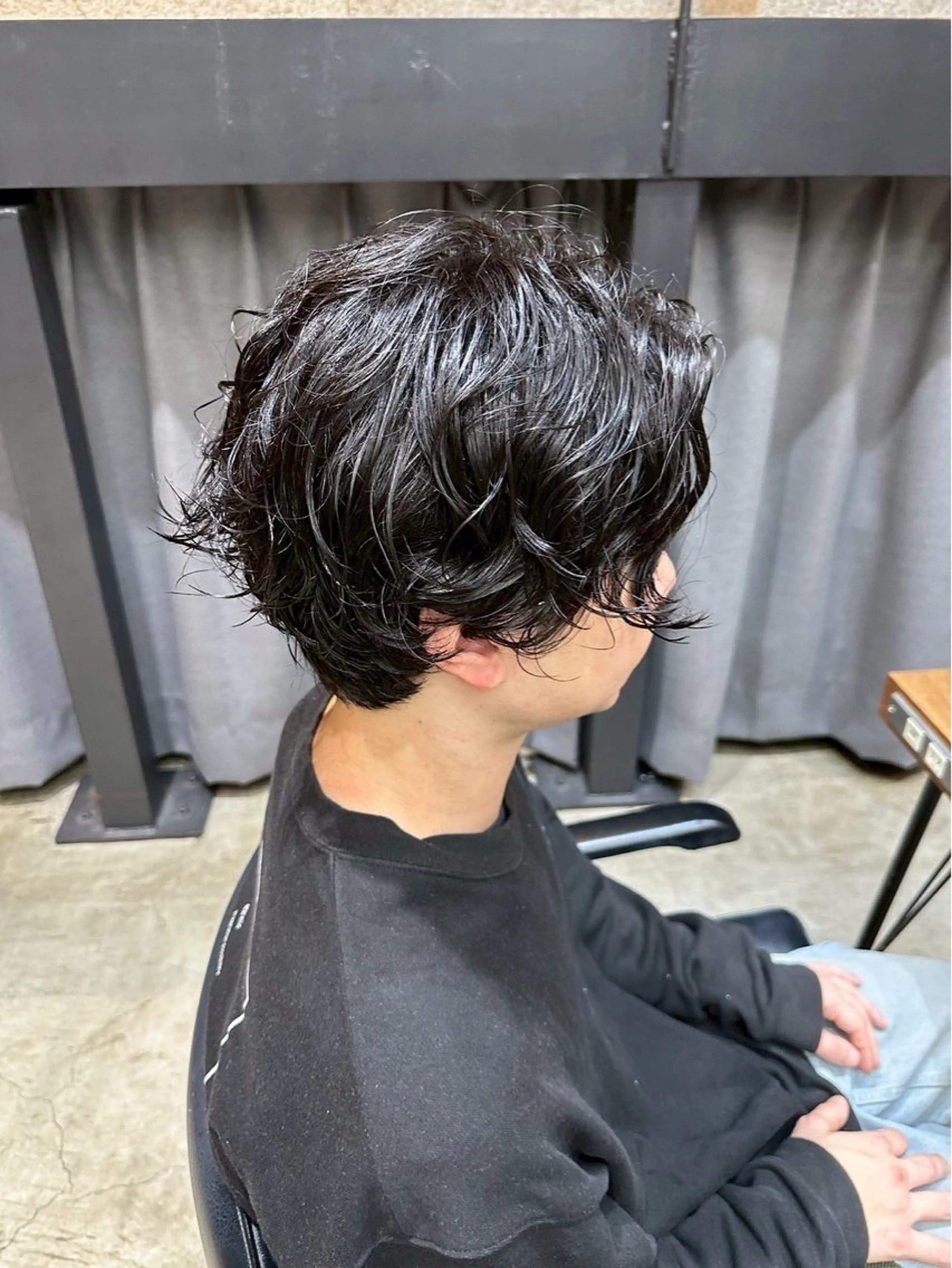 ショート パーマ メンズ パーマ 🎪🩰艶/モテ カラー❣️reinaのヘアスタイル