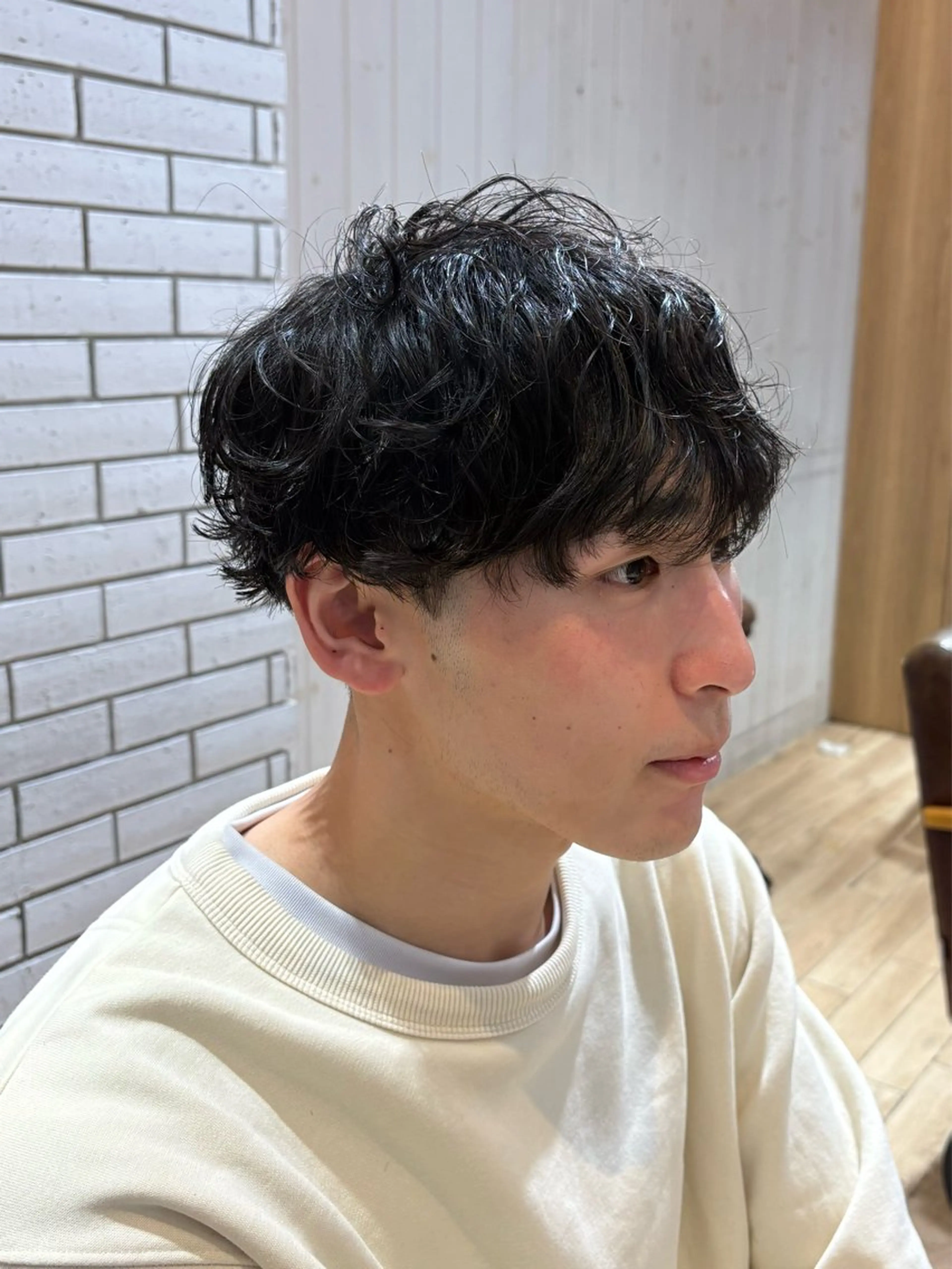 パーマ メンズ カット パーマ メンズカット/センタ ーパート /マミヤのヘアスタイル