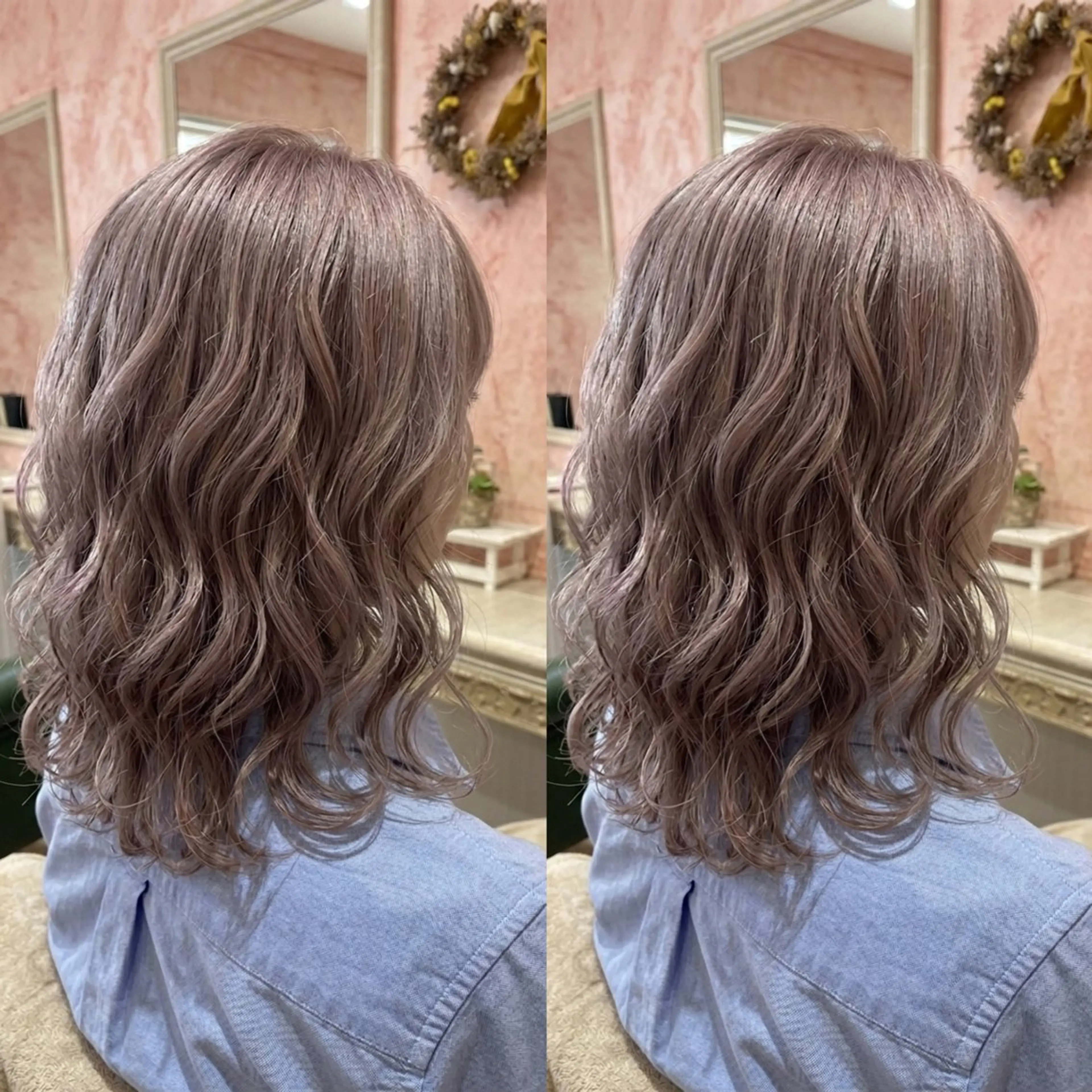 ミディアム ヘアカラー おおやま たくみのヘアスタイル