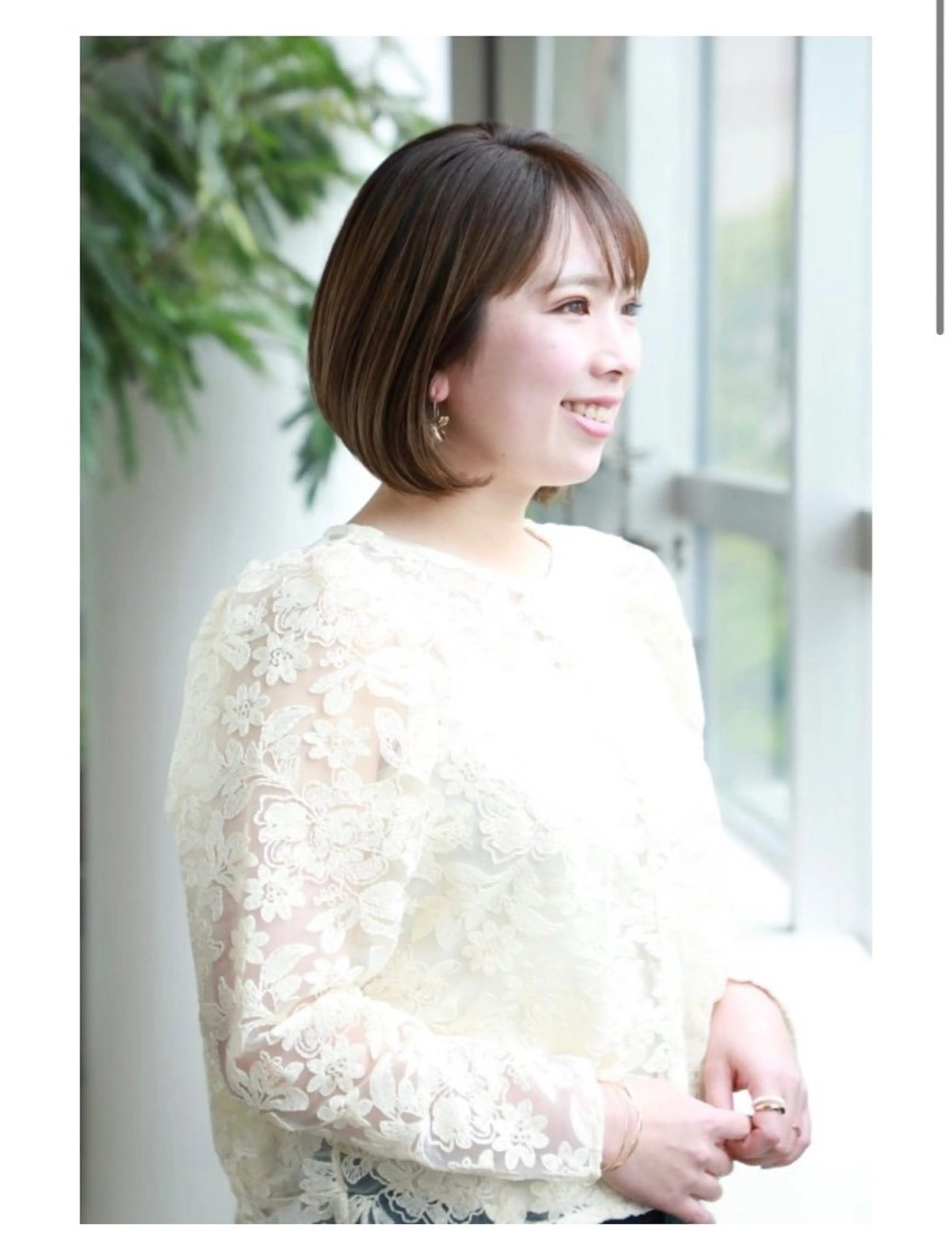 ショート ボブ 濱岡 寧々花のヘアスタイル