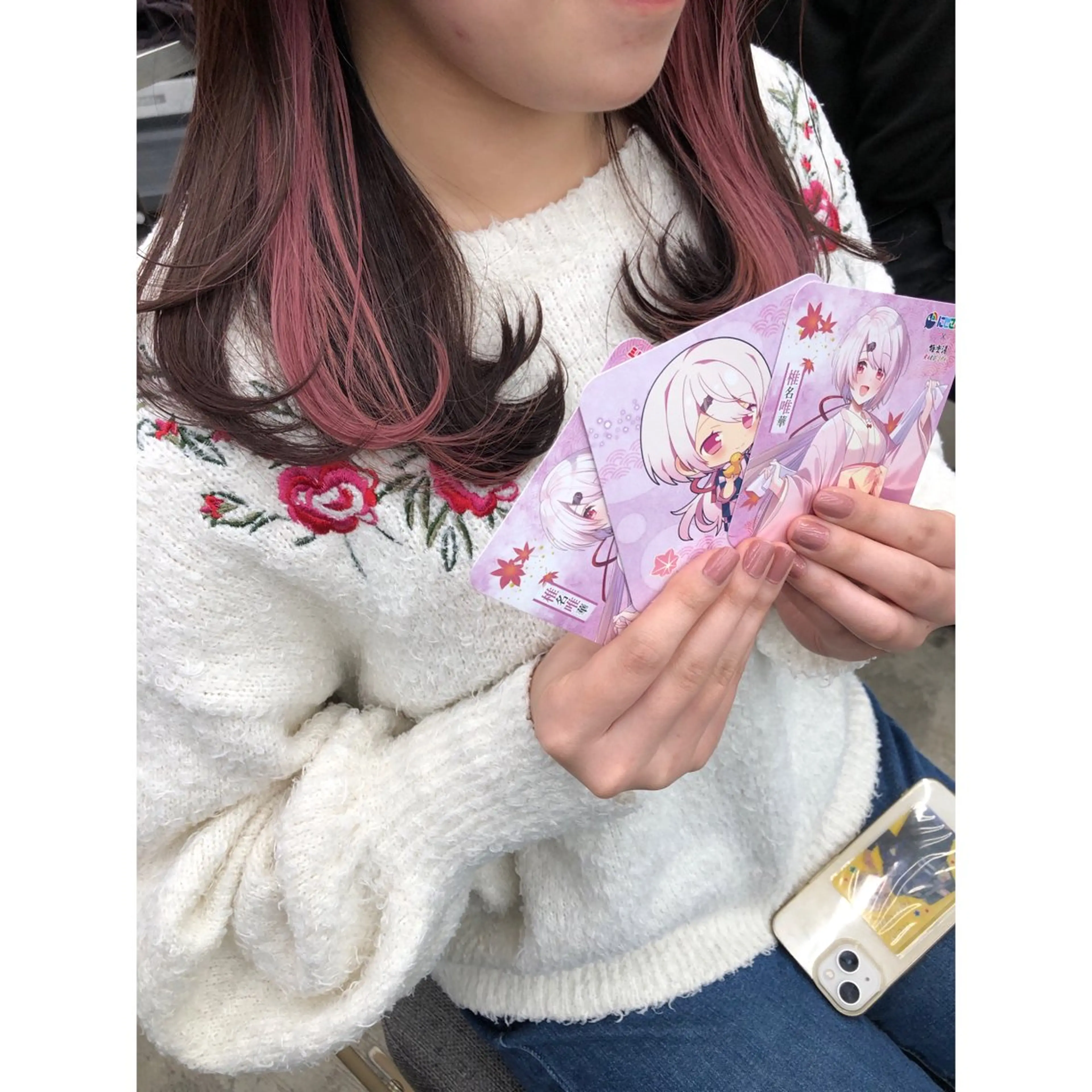 セミロング カラー 推しカラー✨ オタク美容師ユウカのヘアスタイル