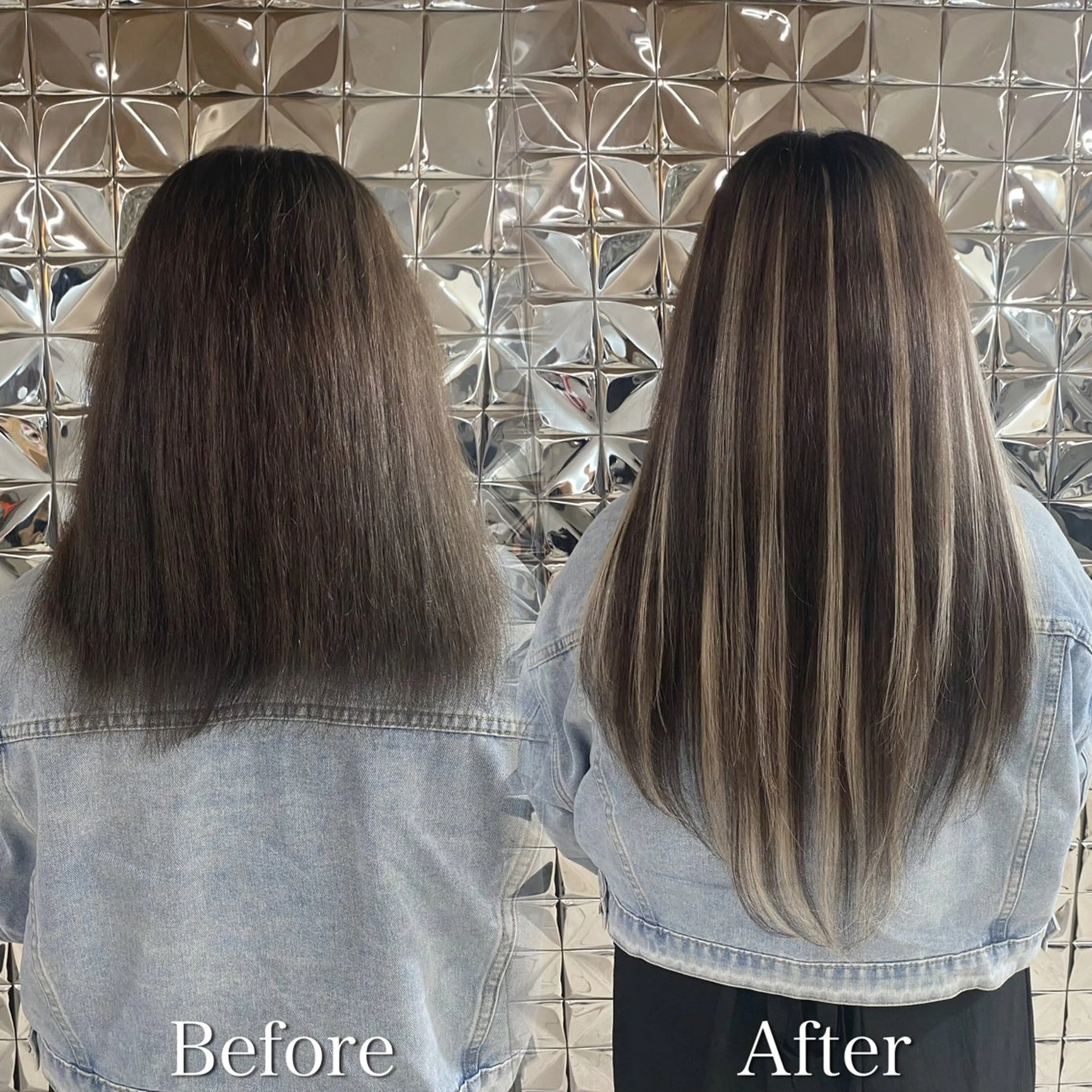 ロング エクステ ハイライト ラブスタシー Lilyのヘアスタイル