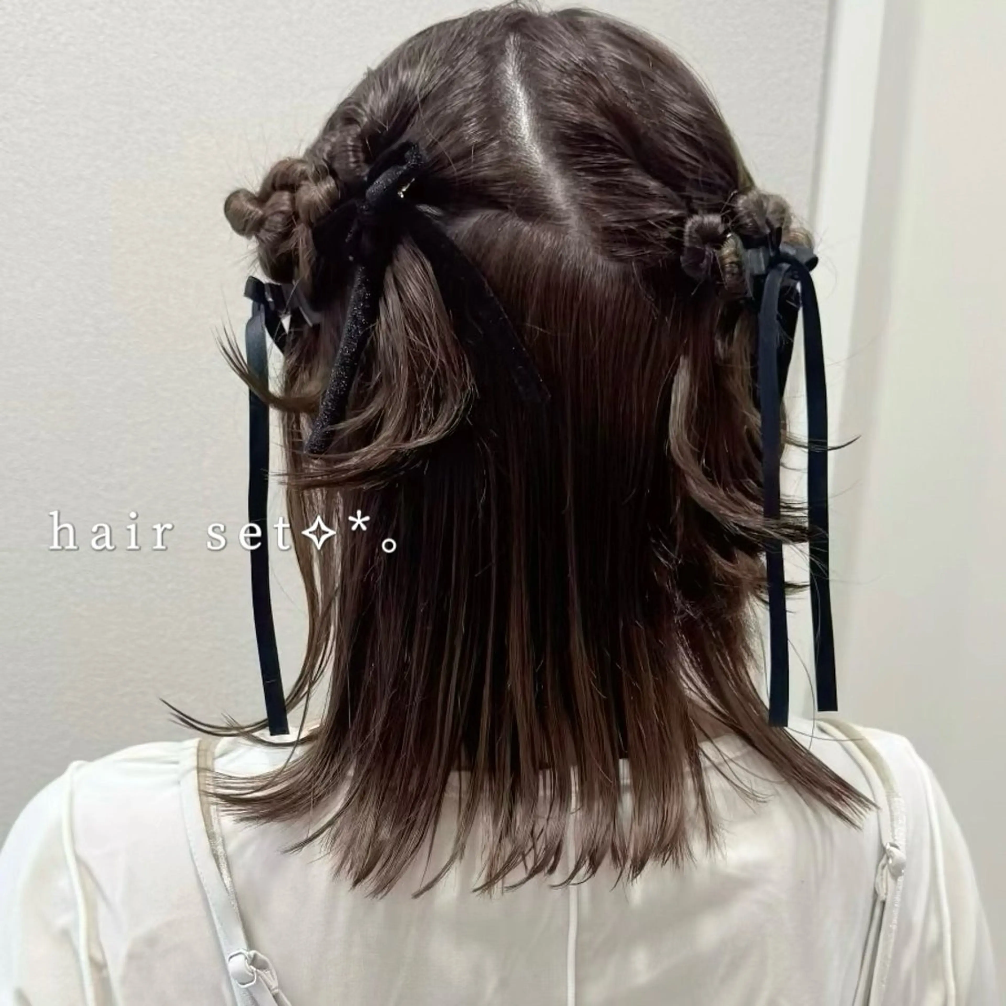 ミディアム ヘアアレンジ ヘアセット nonel.所属・透明感🍨レイヤー ヘアセット/miyuのヘアスタイル