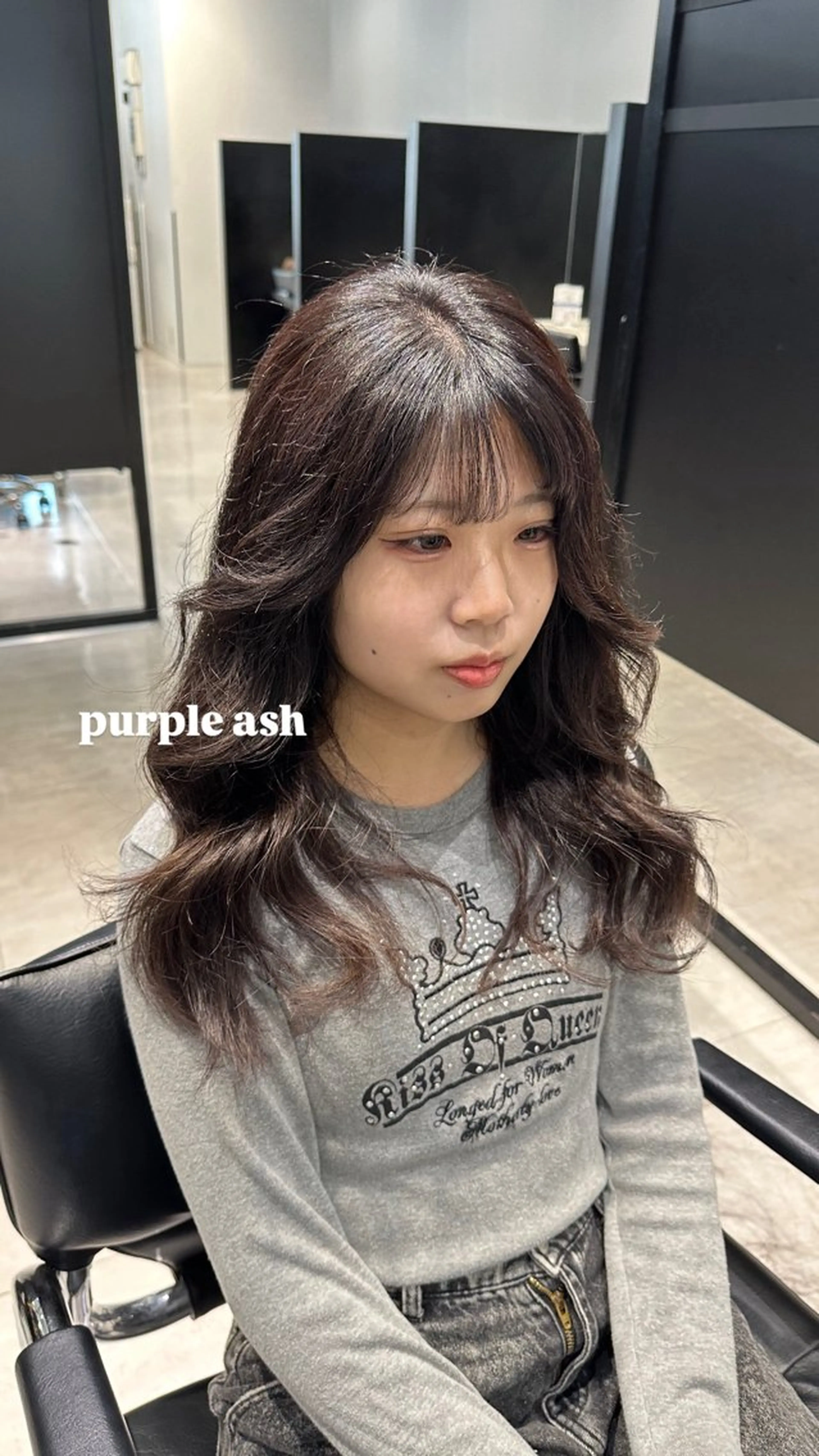 ロング カラー ブリーチ ブラウンカラー ハイライトカラー モカブラウン ナチュラルブラウン ヘアカラー 天野 瑠真のヘアスタイル