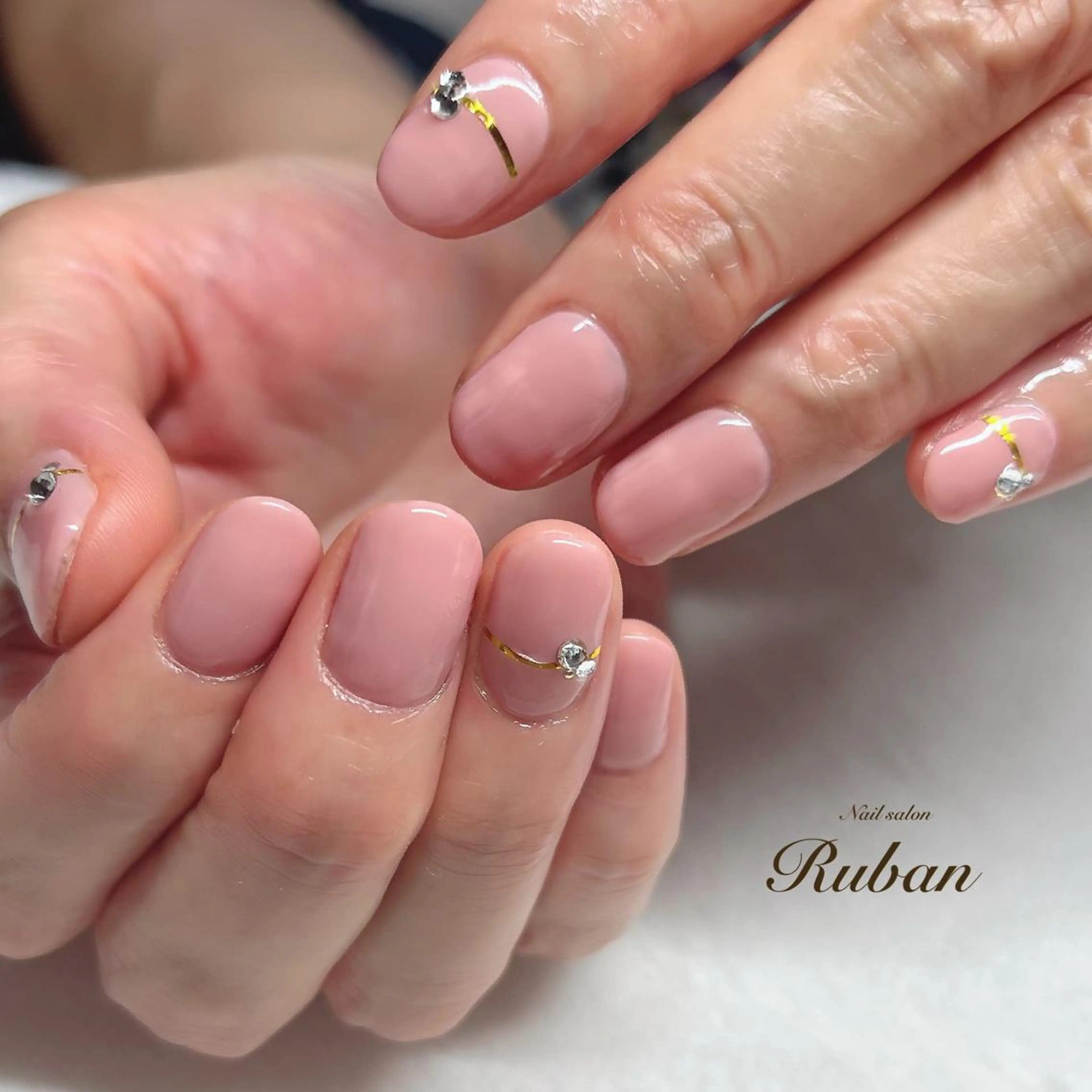 ネイル オフィスネイル ワンカラーネイル シンプルネイル Nail salon Rubanのネイルデザイン