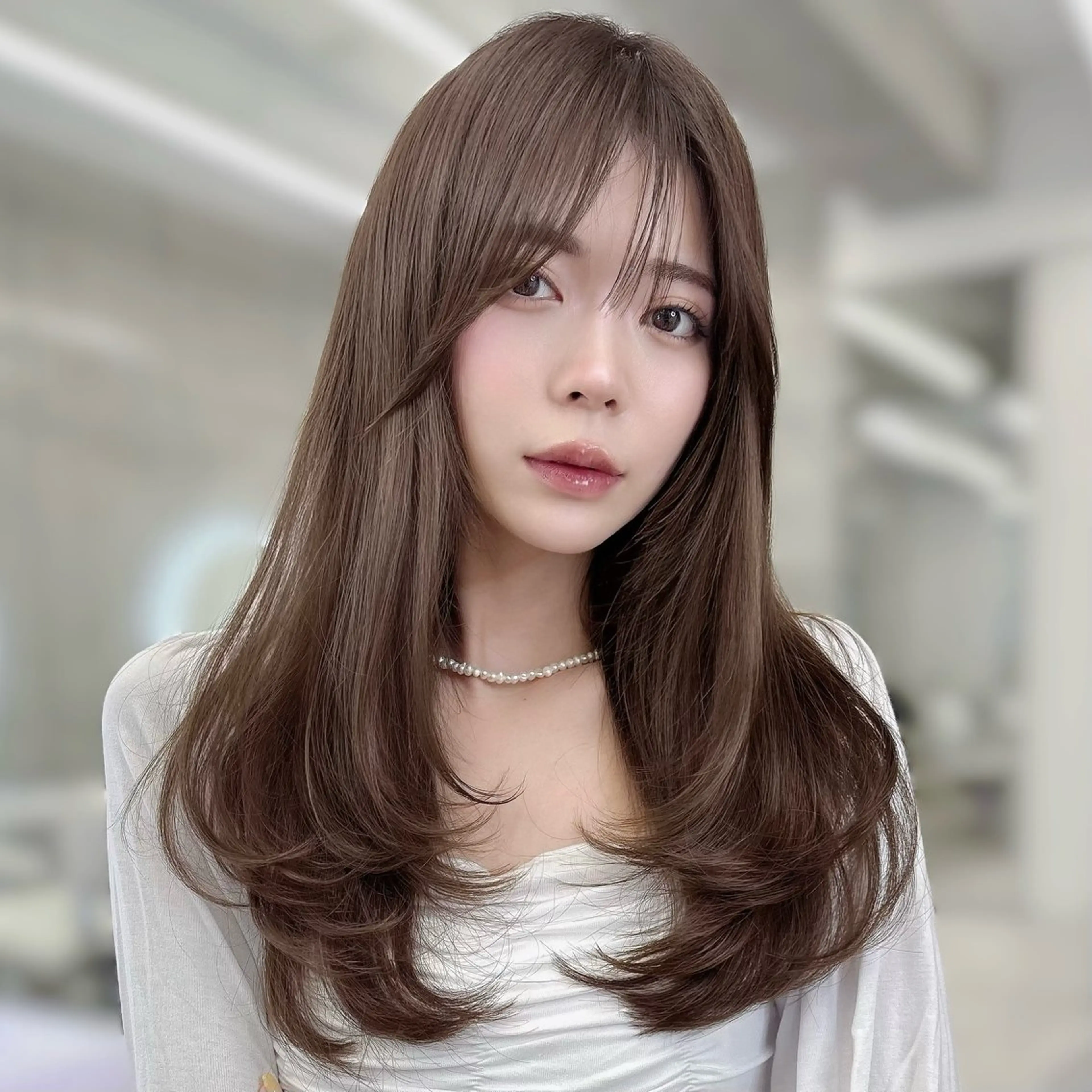 ロング カラー カット ヘアカラー トリートメント 髪質改善/韓国ヘア 顔まわり特化yutoのヘアスタイル