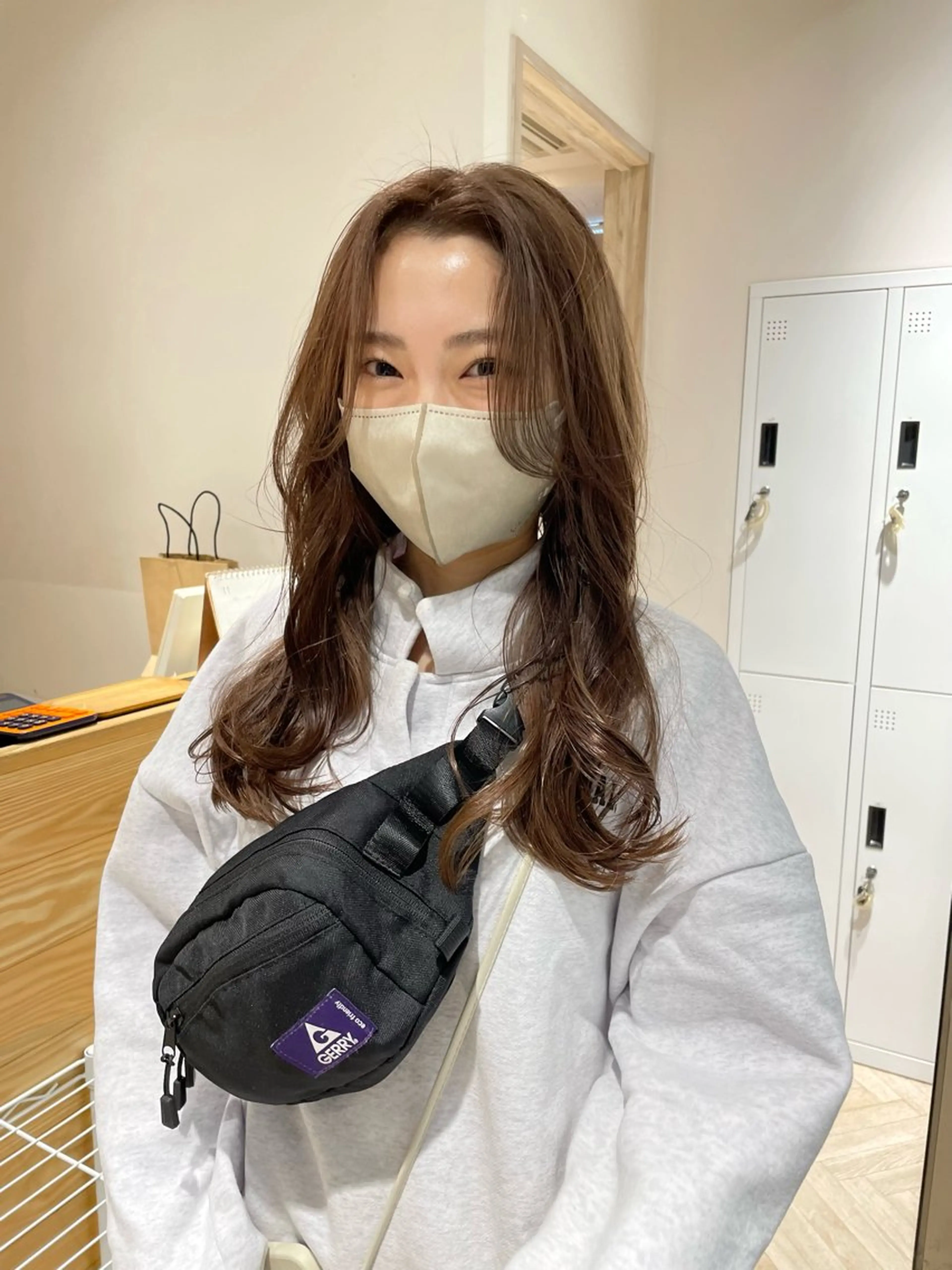 セミロング カラー ヘアアレンジ ベージュカラー ブリーチ ケアブリーチ ハイトーンカラー iena渋谷 /ゆーこのマツエク・マツパデザイン