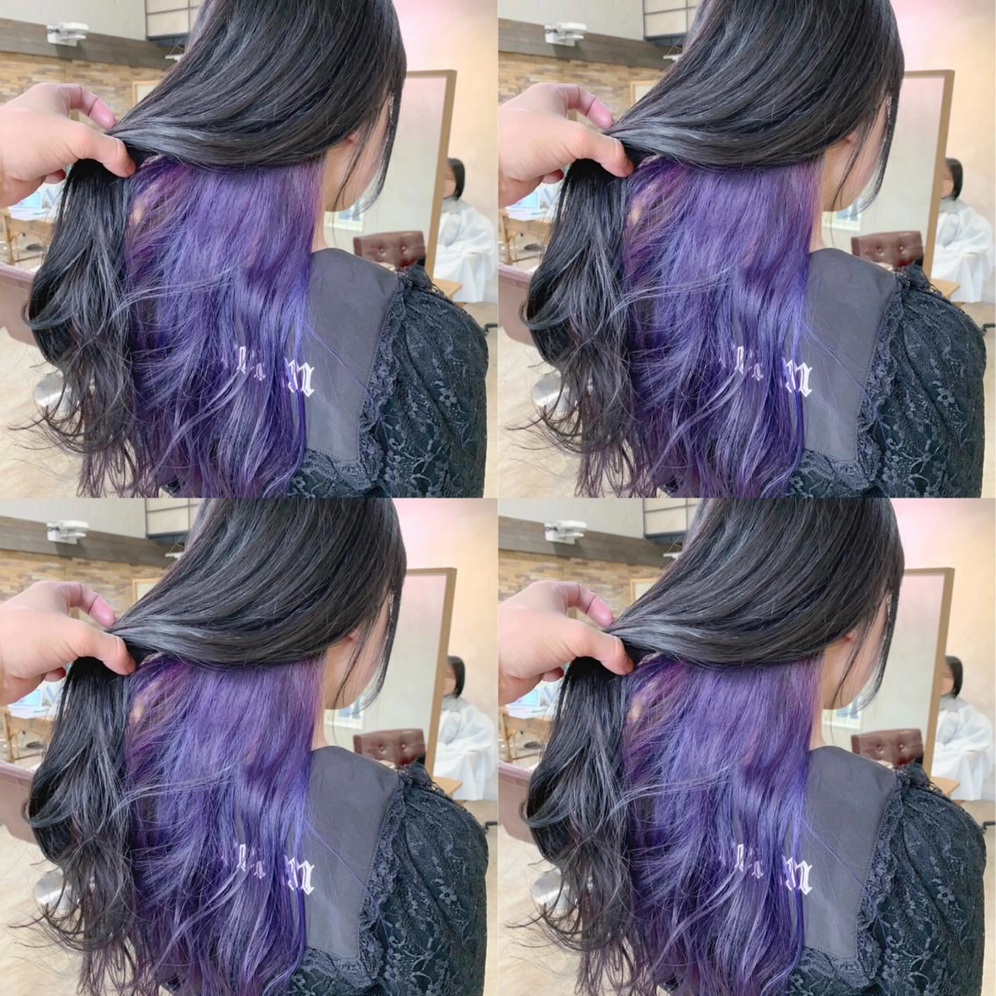 ロング カラー インナーカラー パープルカラー トリートメント /カラー/NAOKIのヘアスタイル