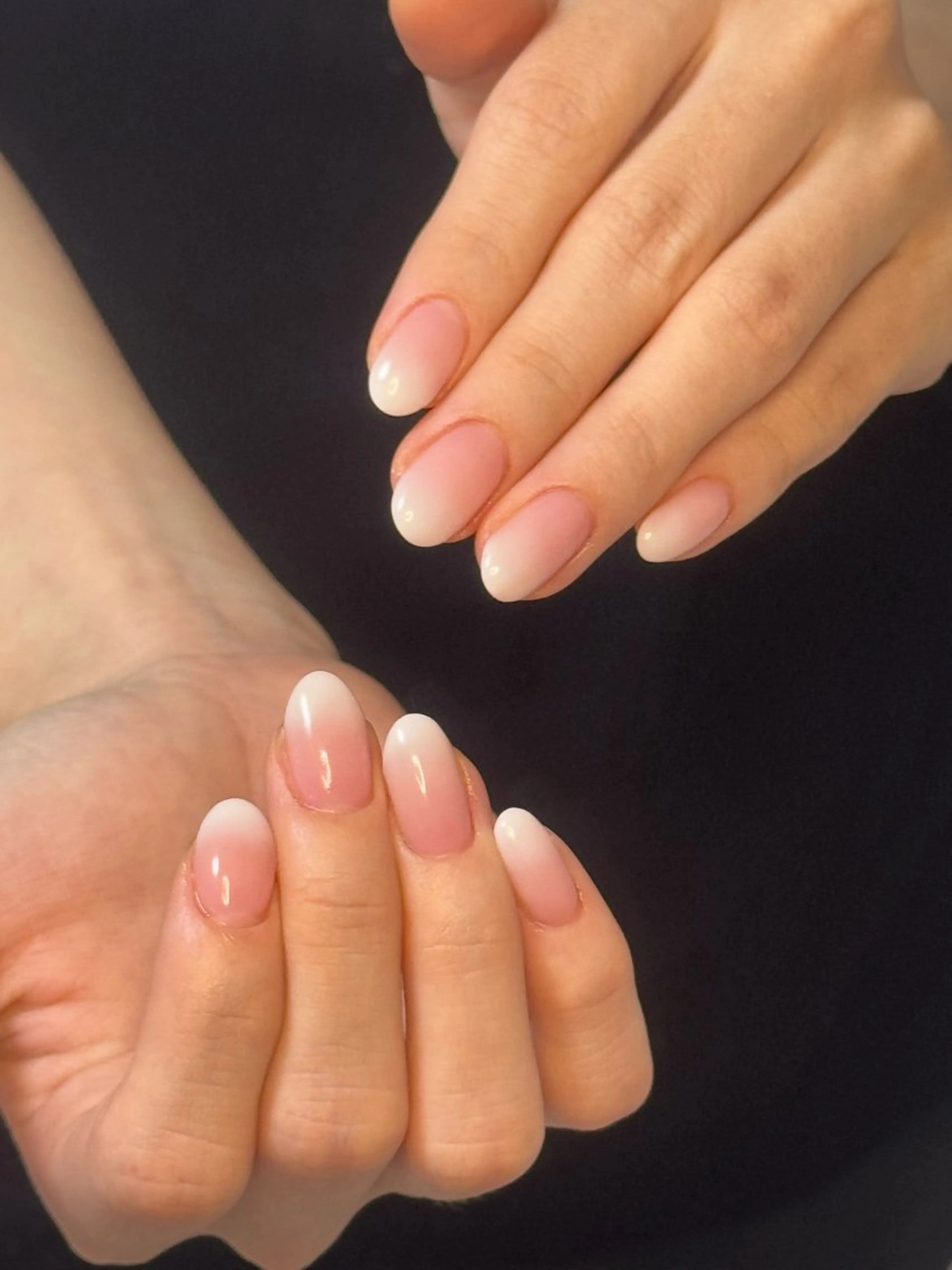 ネイル アートネイル オーロラネイル チークネイル フレンチネイル ガラスフレンチ ハンドネイル 🎀🎀YooLi Nail Salonのネイルデザイン