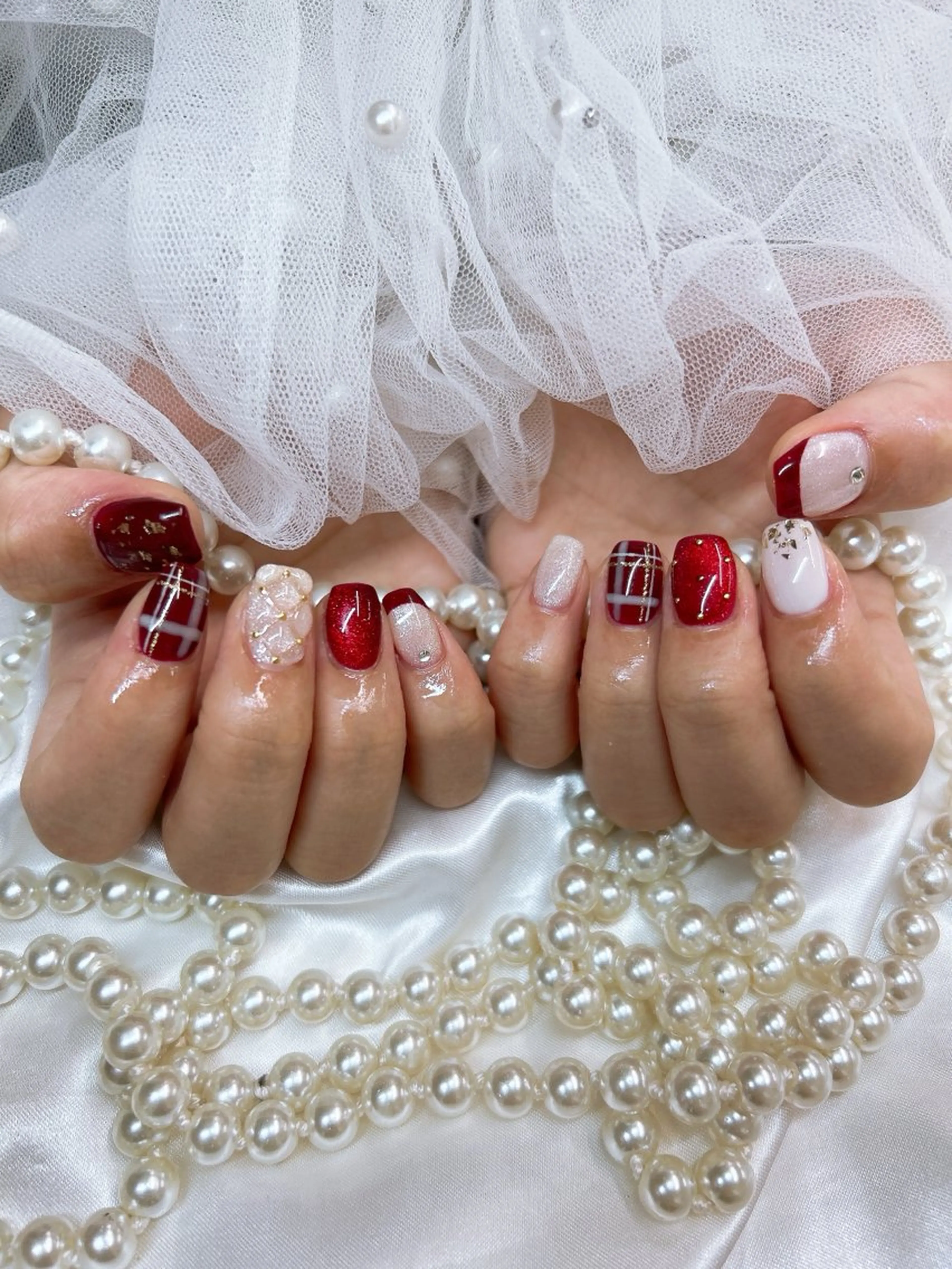 ショート クリスマス Nailsalon Angeのネイルデザイン